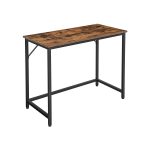 Computer Desk, Writing Desk, Small Office Table, 50 x 100 x 75 cm, Study, Home Office, Simple Assembly, Steel, Industrial Design, Rustic Brown and Black LWD41XV1