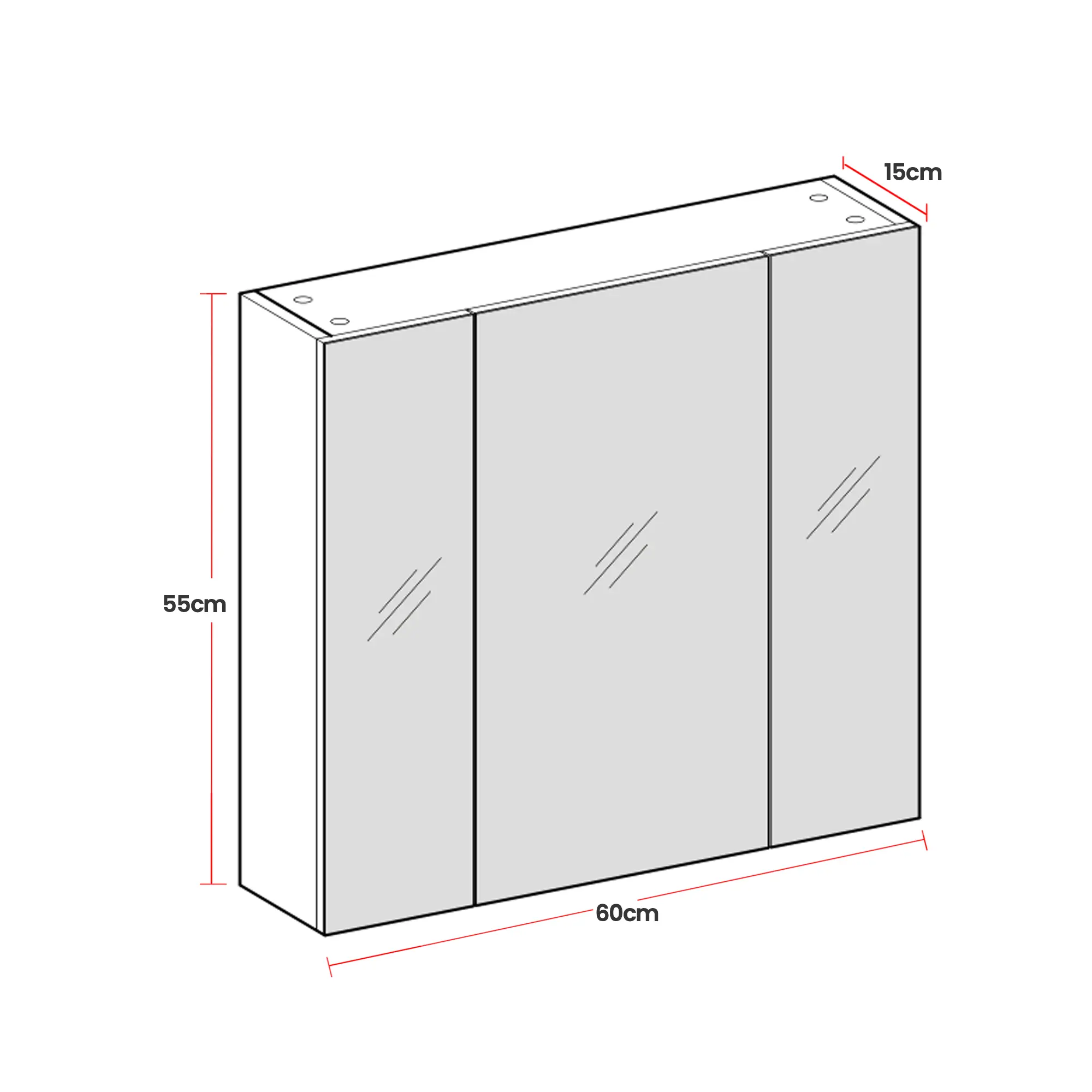 Mirror cabinet white - Image 3