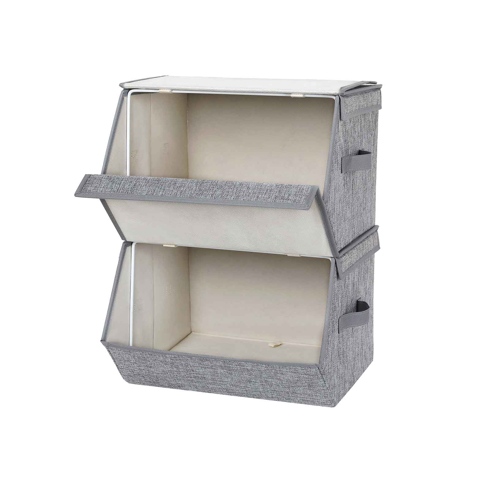 2 storage boxes with hinged lids - Image 2
