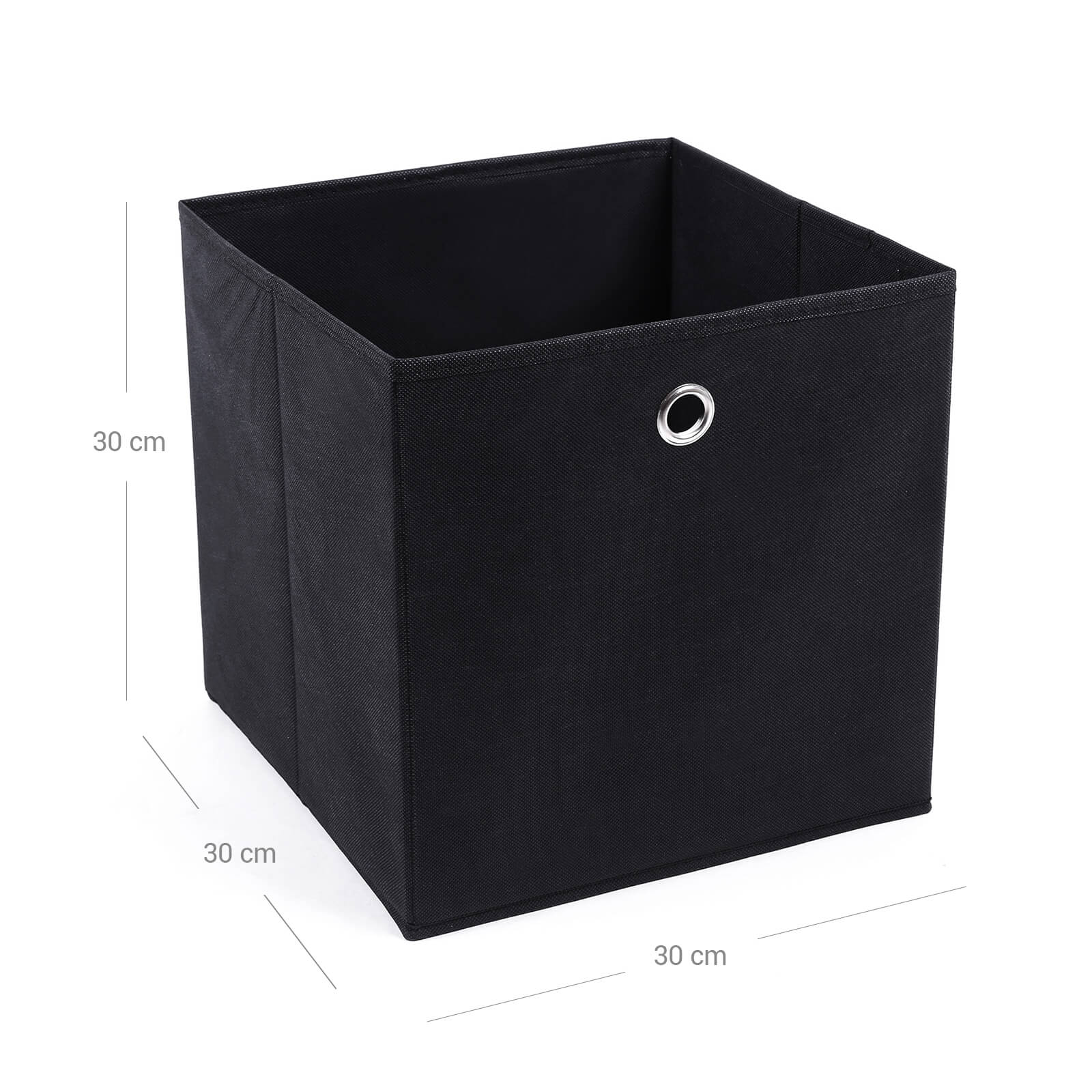 Storage boxes 6 pieces black - Image 4