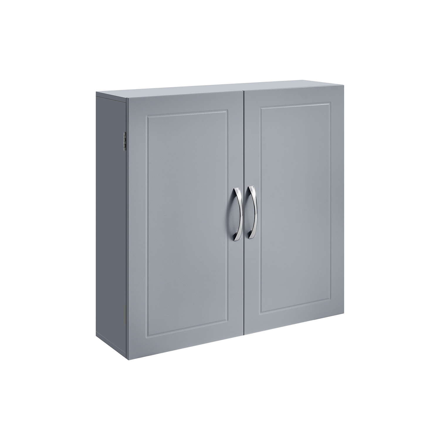 Wall-mounted bathroom cabinet with adjustable shelves