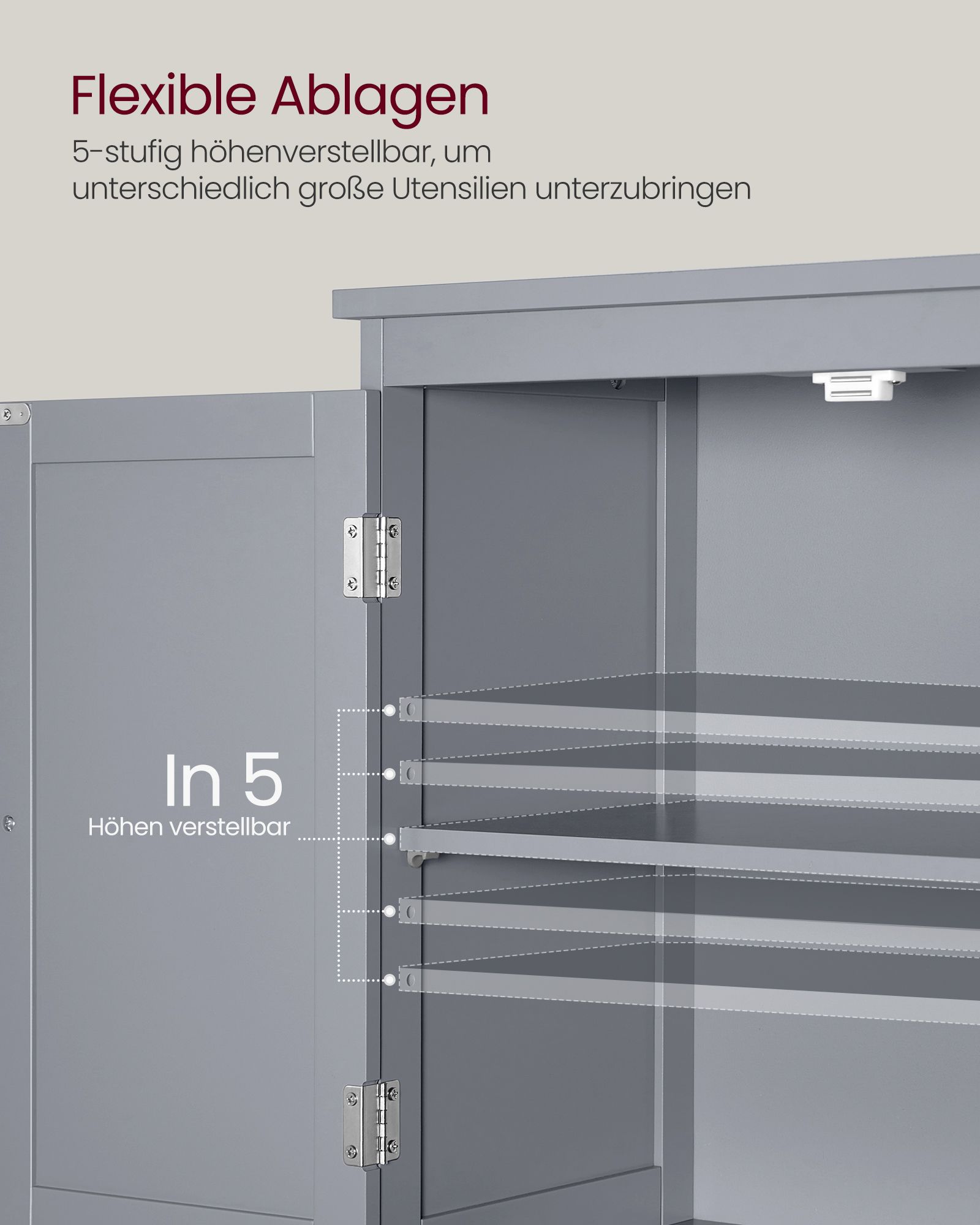 Bathroom cabinet with 2 doors and 2 drawers - Image 4