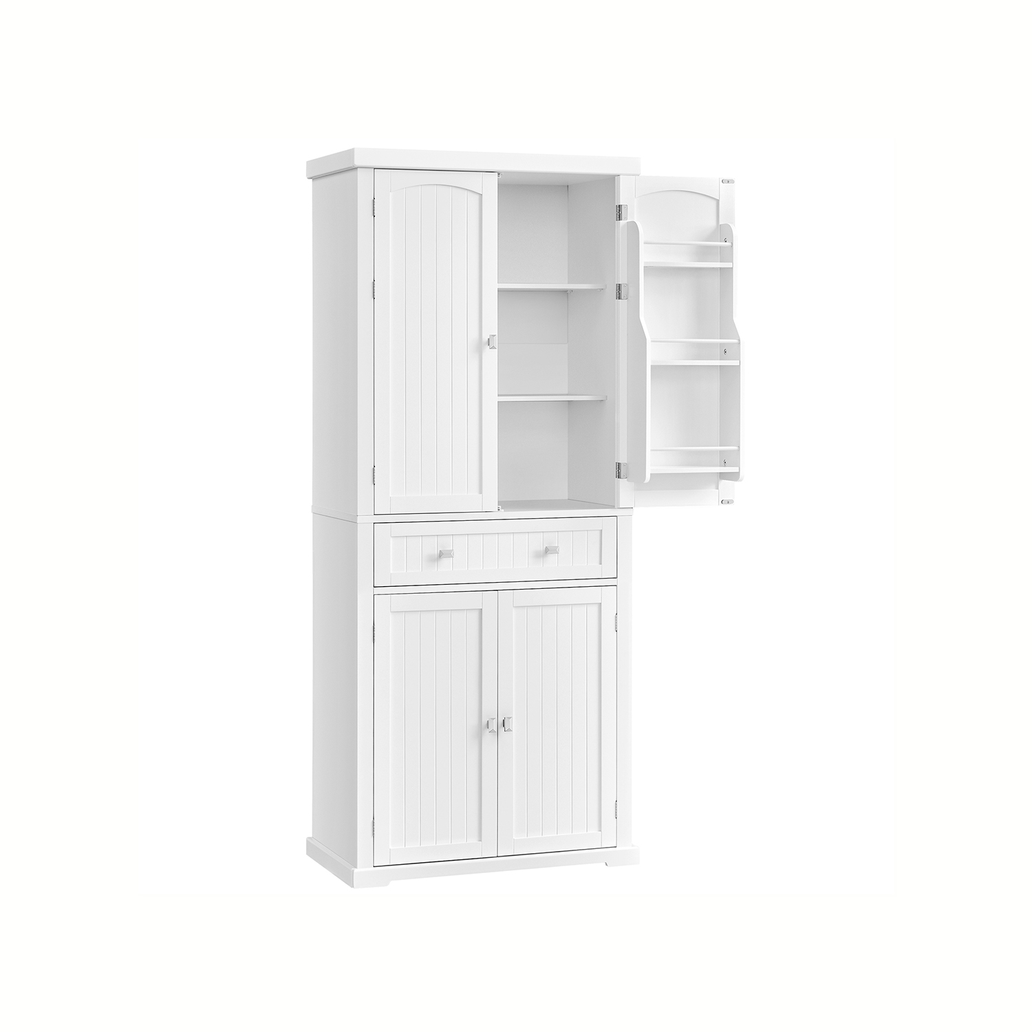 Kitchen cabinet with shelves and drawers