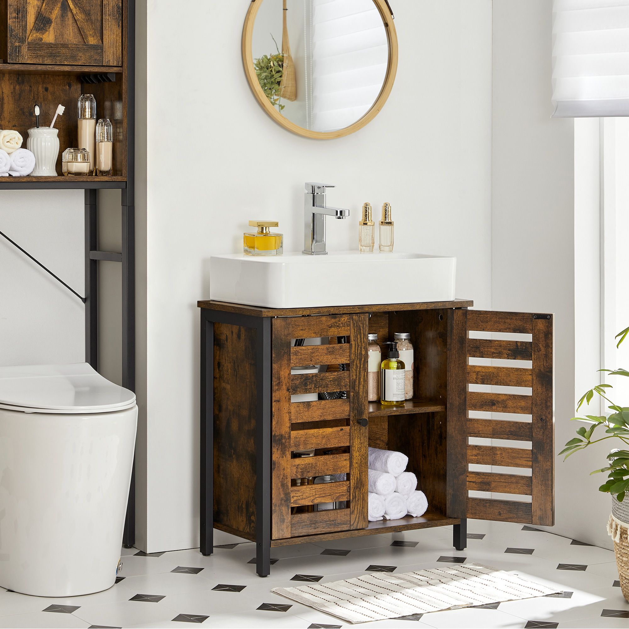 Vanity unit vintage brown-black - Image 3