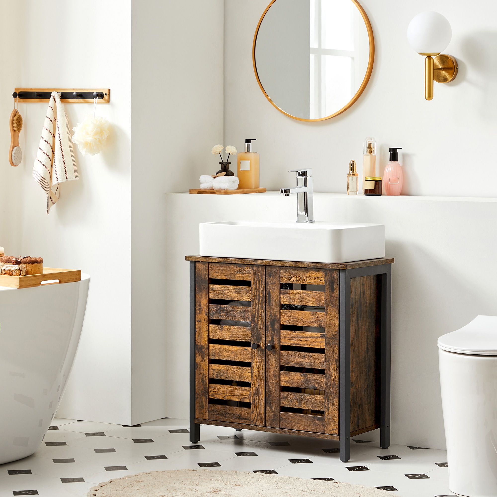 Vanity unit vintage brown-black - Image 4