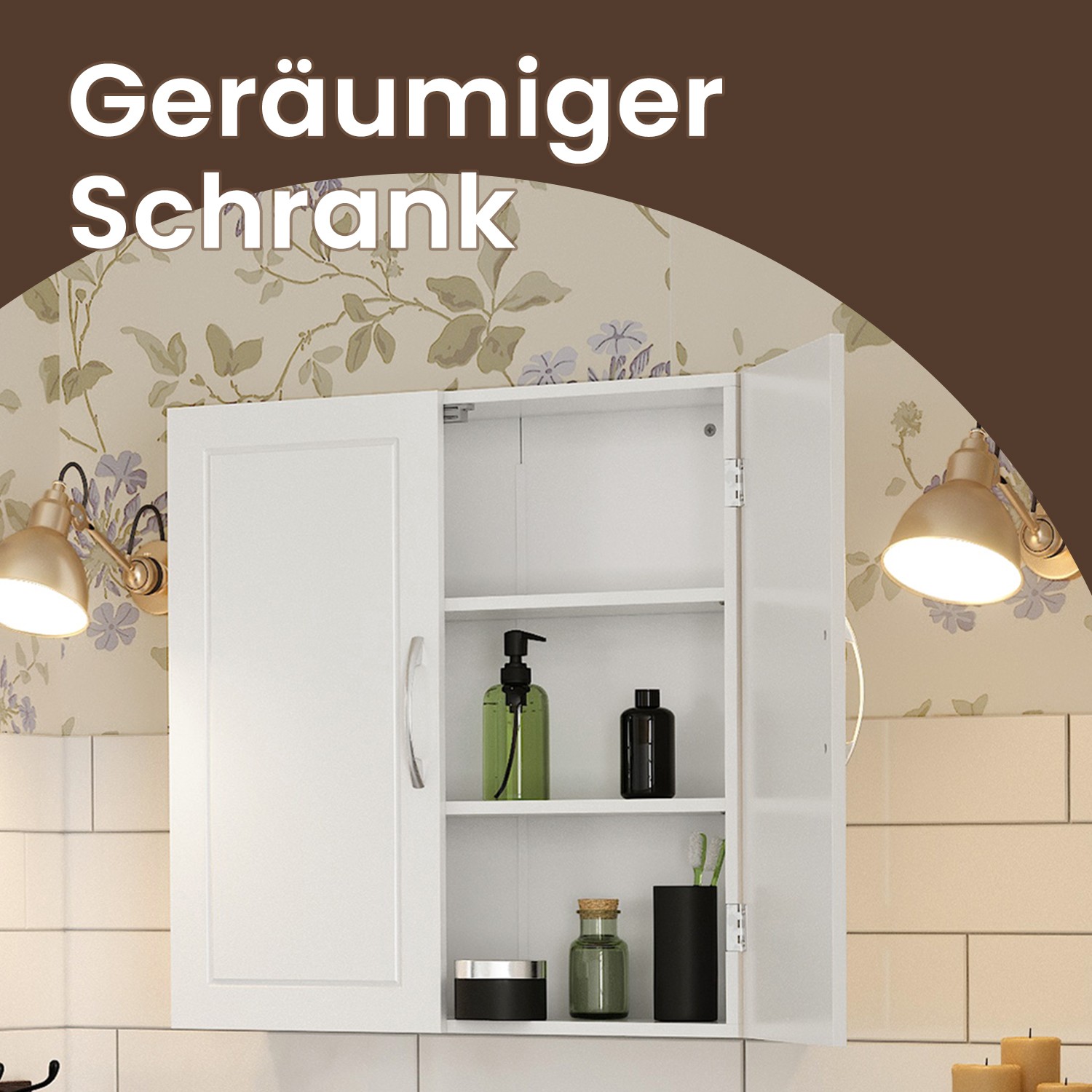 Wall cabinet with 2 doors - Image 2