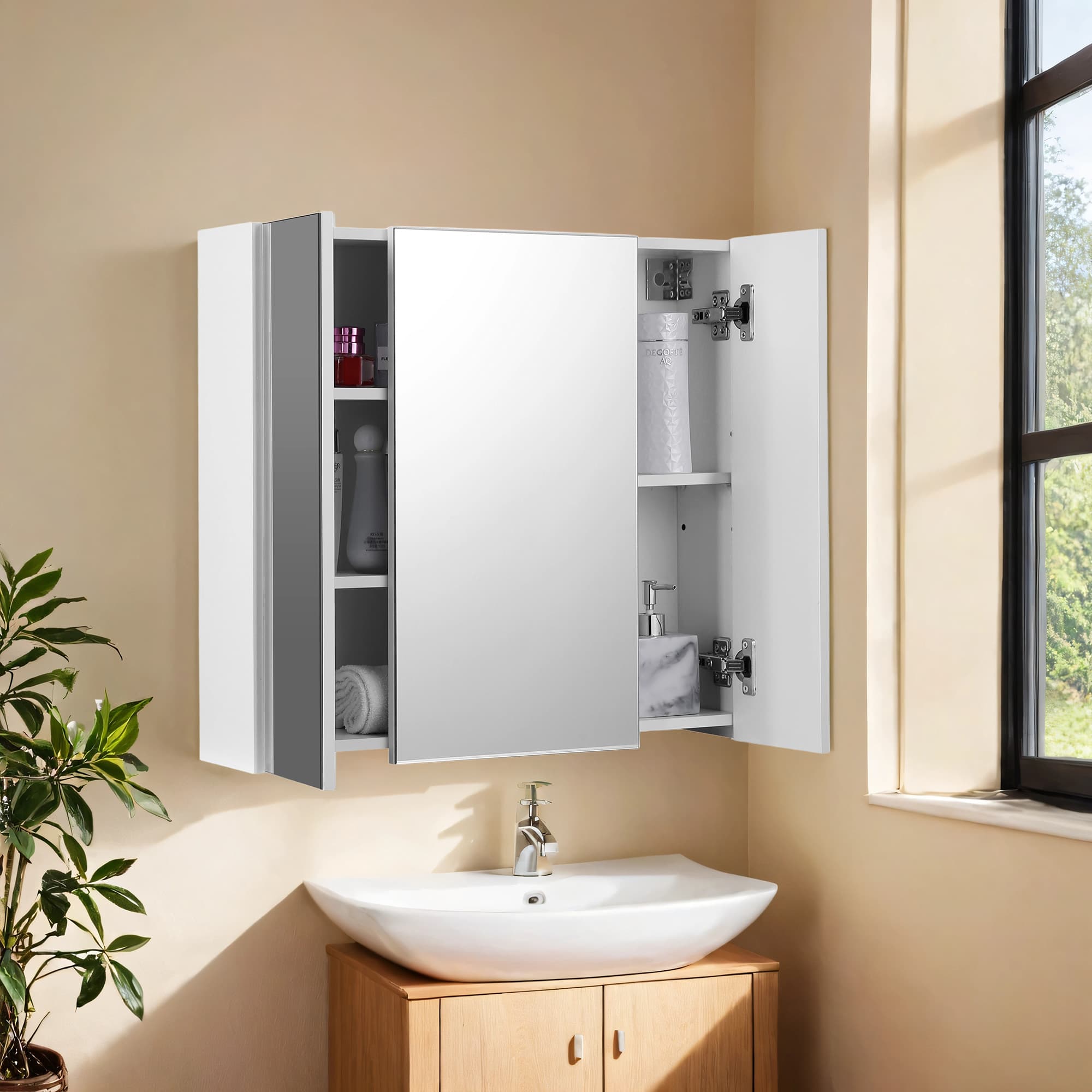 Mirror cabinet white