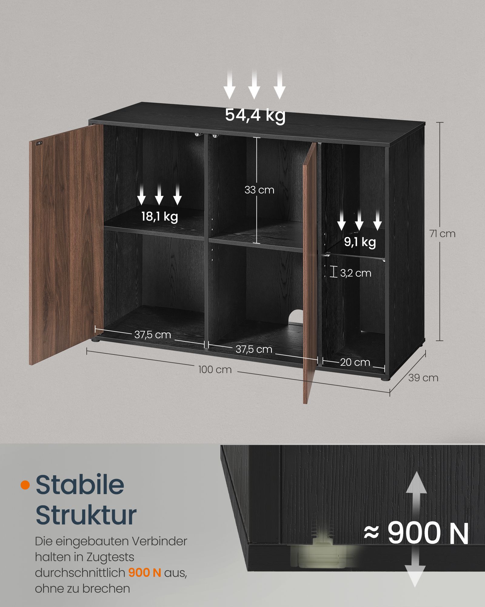 Sideboard with lighting and Toolless technology - Image 4