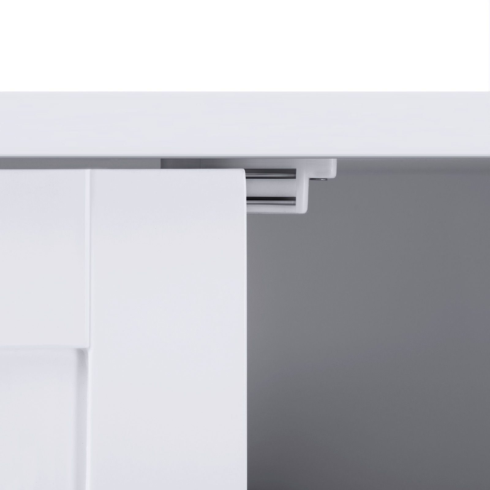 Freestanding Bathroom Cabinet Storage Cupboard Unit with 2 Doors and 2 Adjustable Shelves, White BCB60W - Image 5