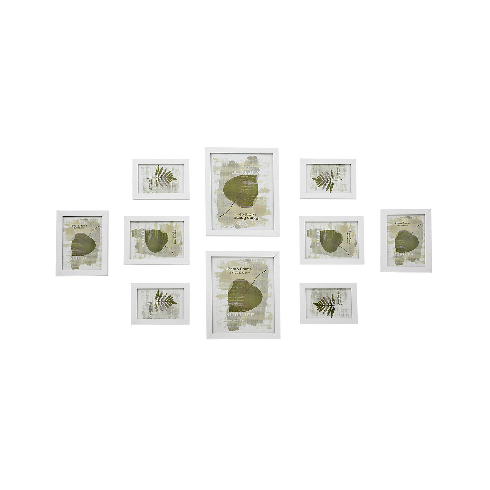 Picture frame set of 10 white - Image 2
