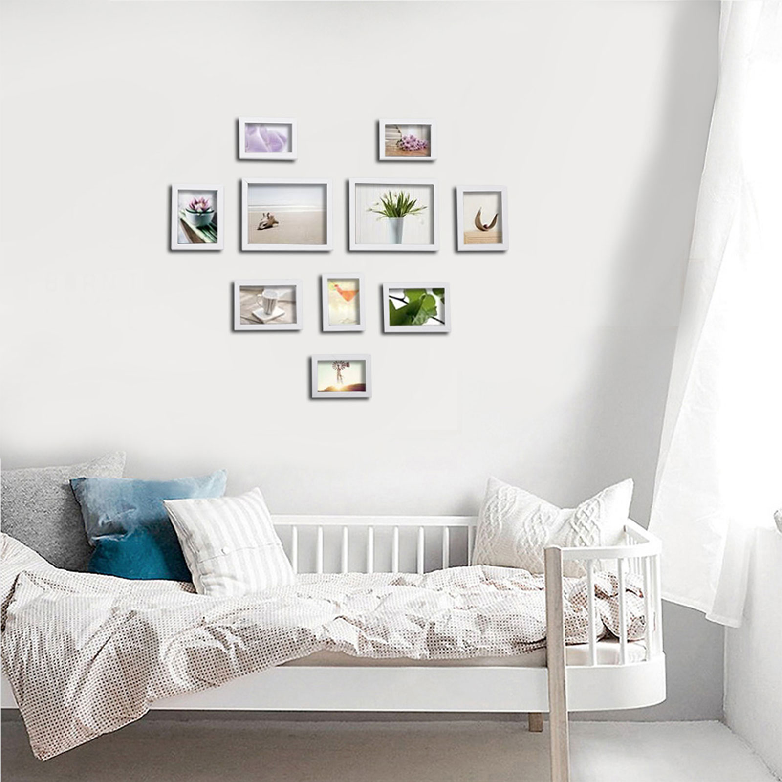 Picture frame set of 10 white - Image 4