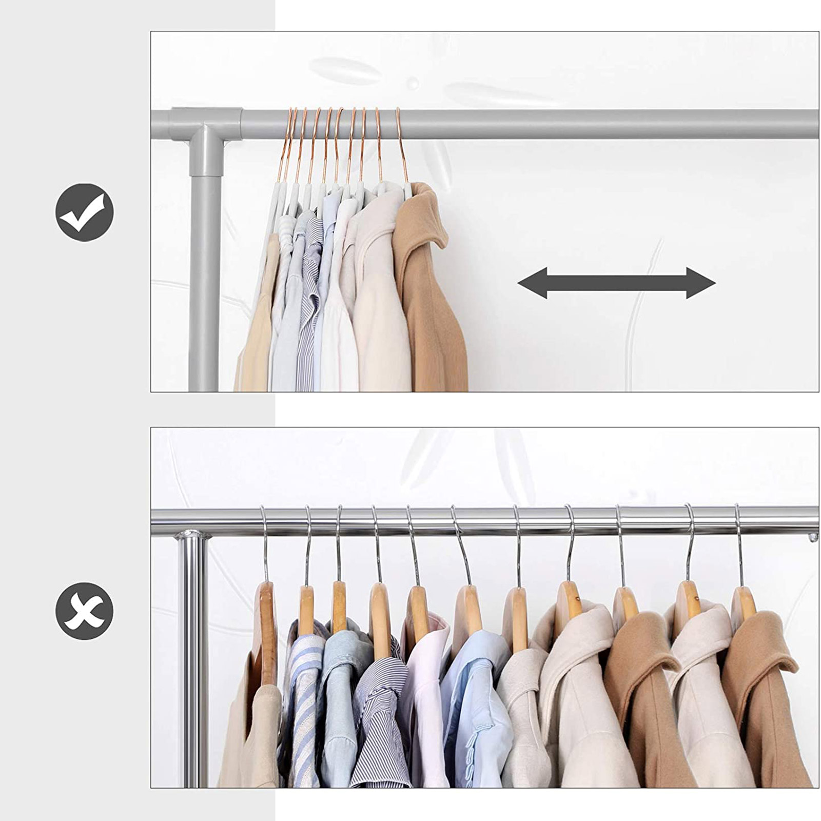 Coat hanger set of 20 white - Image 2