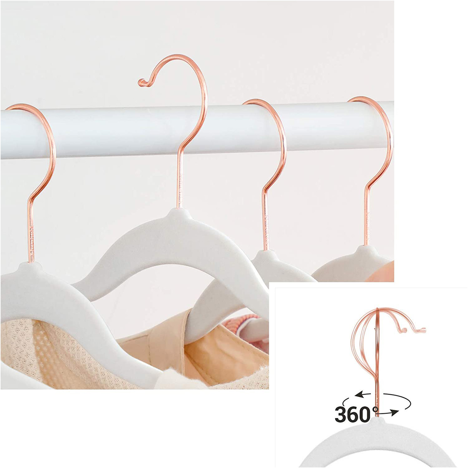 Coat hanger set of 20 white - Image 5