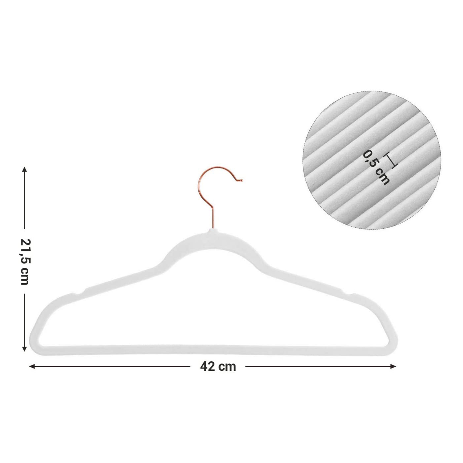 Coat hanger set of 20 white - Image 6