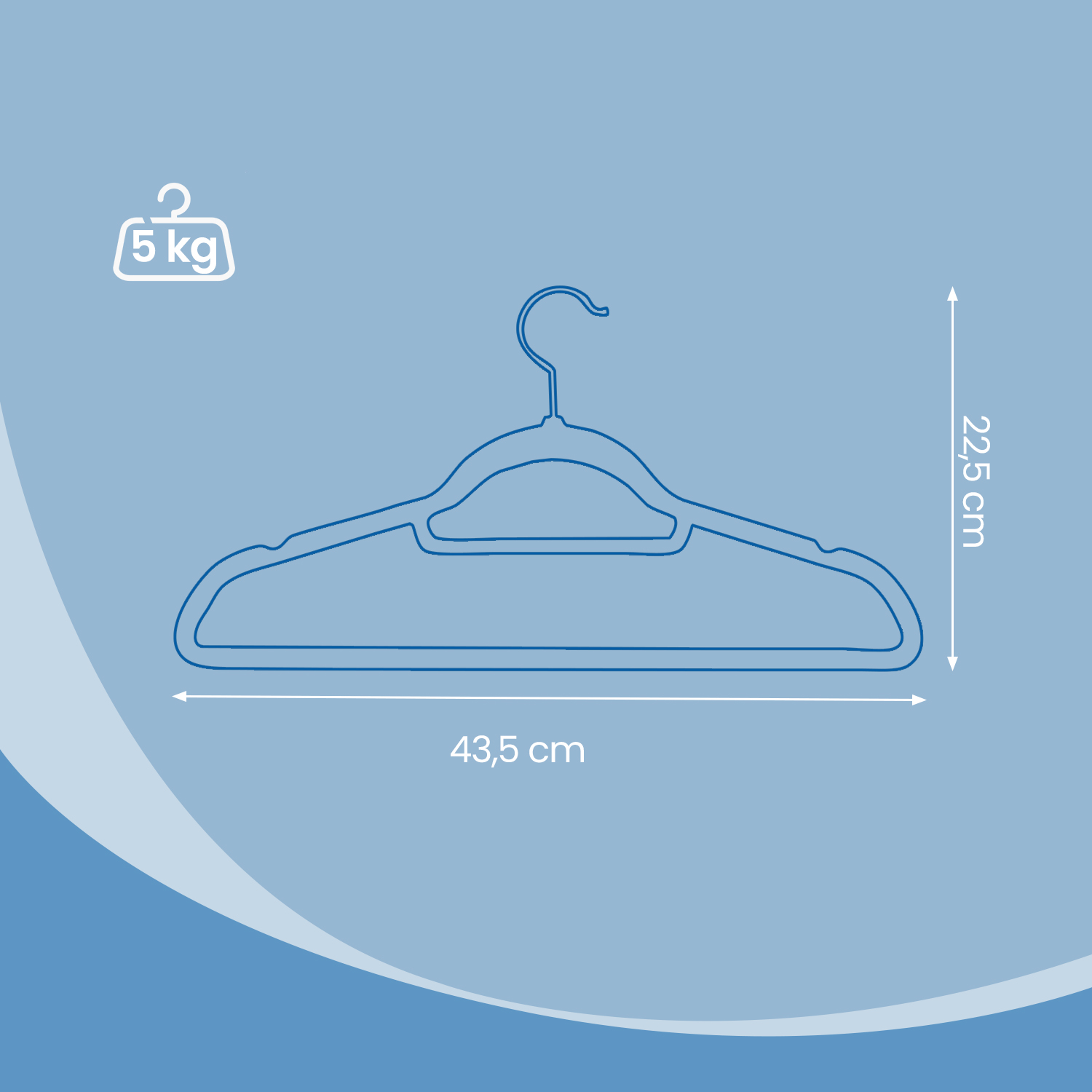 Velvet coat hanger, set of 20, hanger - Image 5