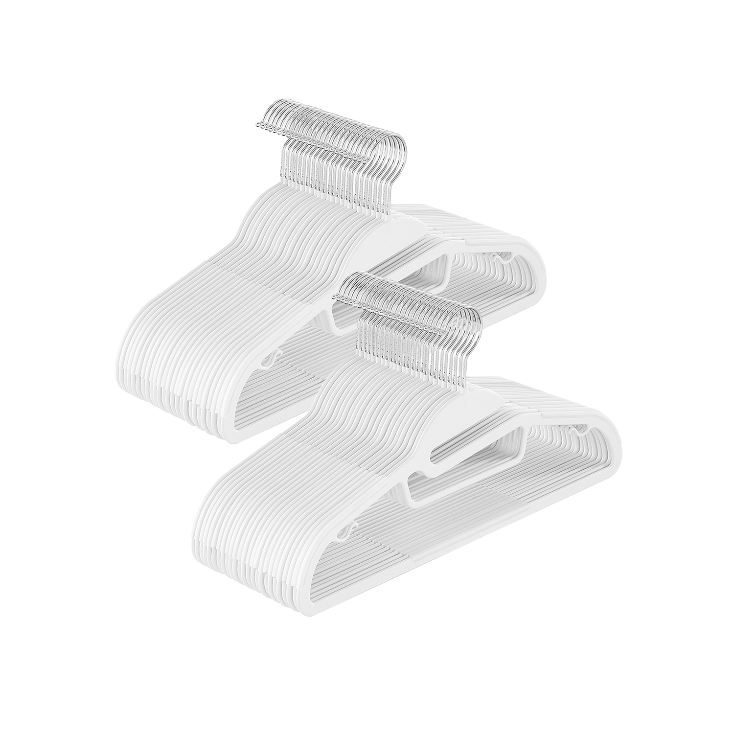 Clothes hanger plastic non-slip space-saving white