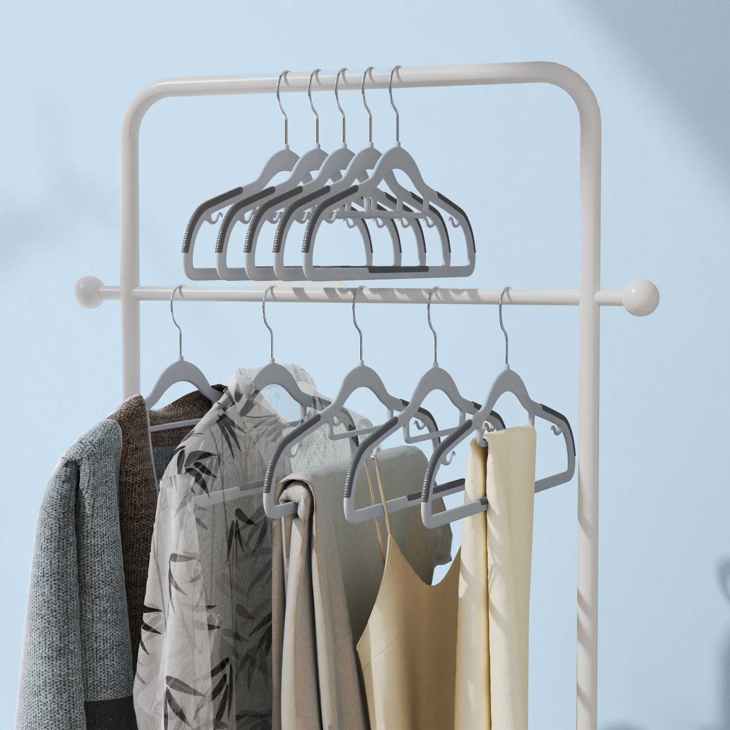 Plastic clothes hangers, set of 50, hangers