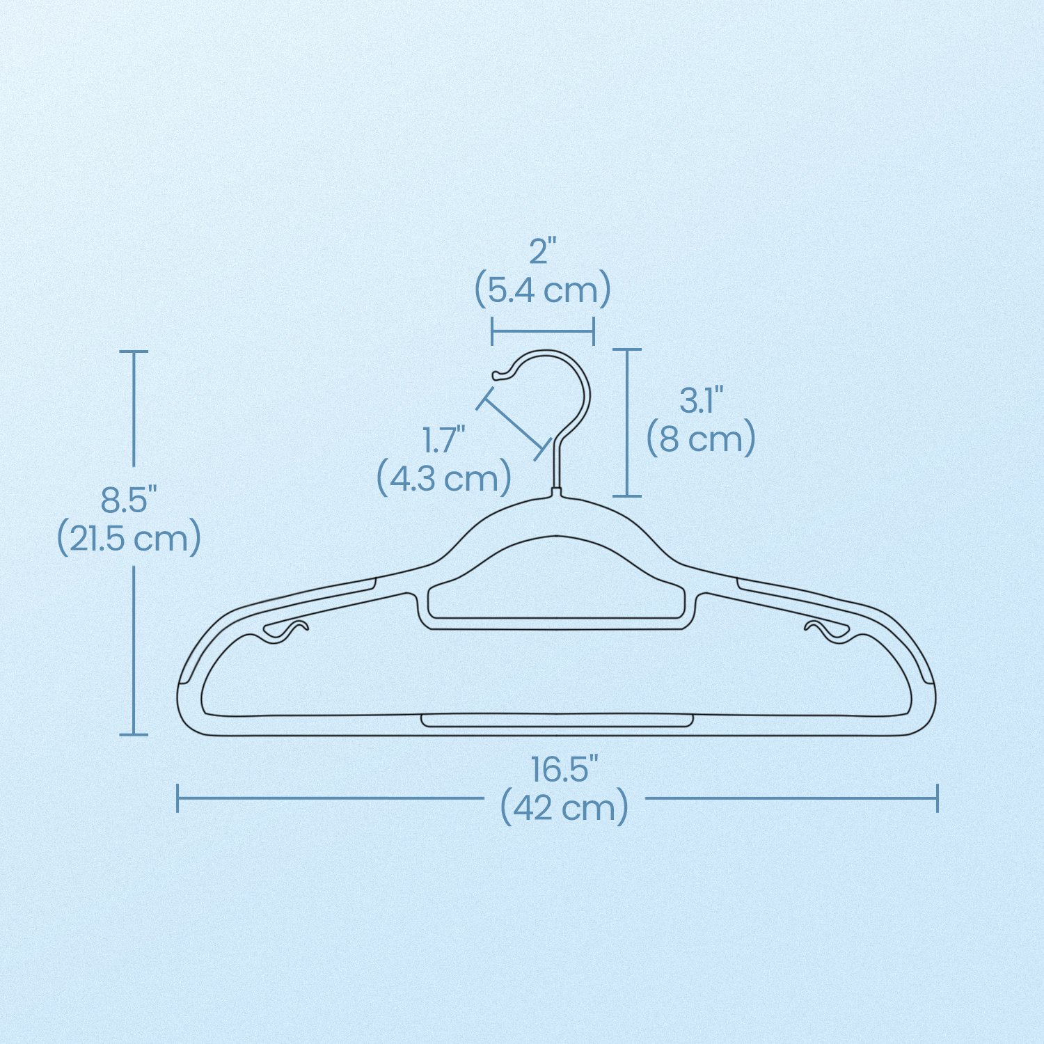 Plastic clothes hangers, set of 50, hangers - Image 5