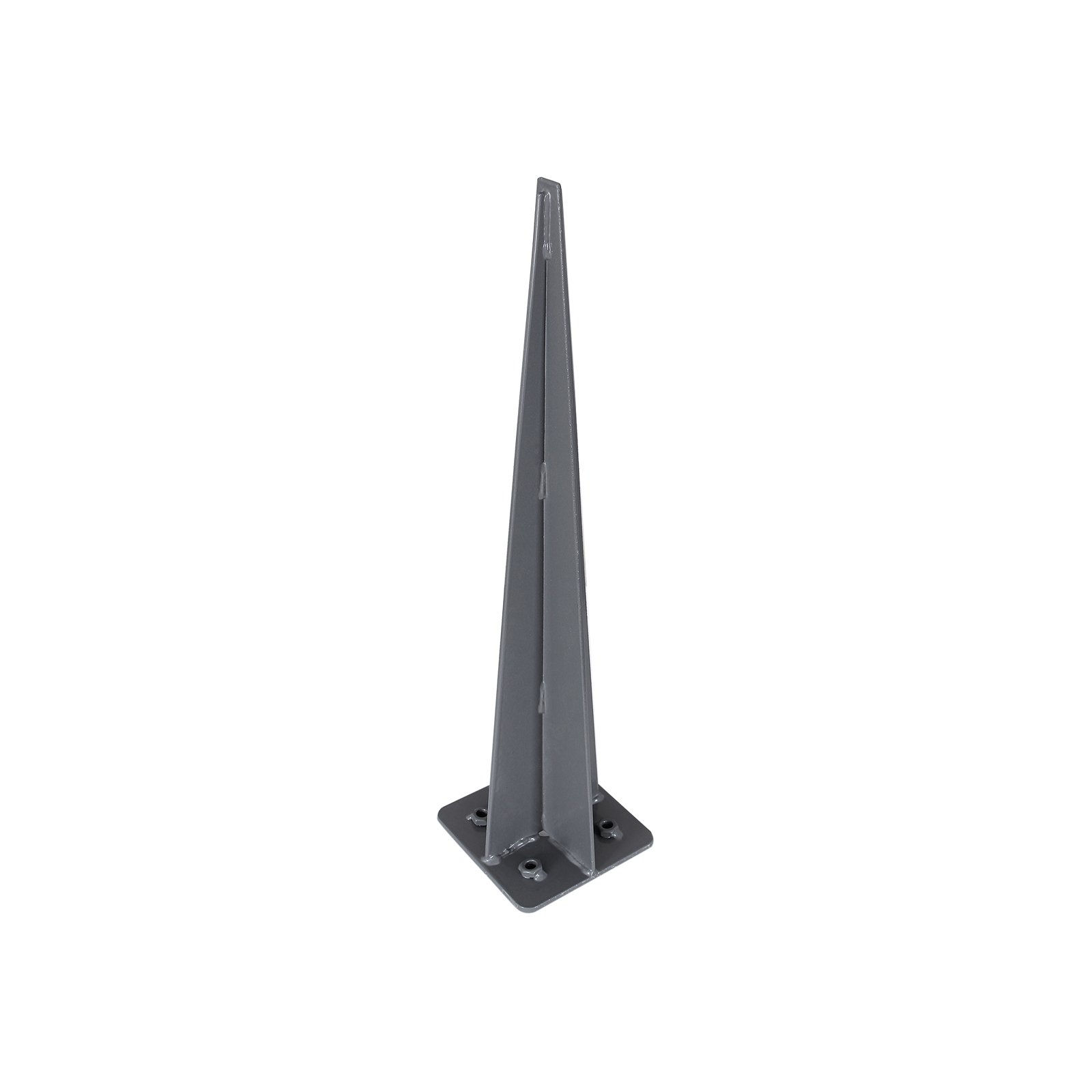 Metal Post Anchor Grey Sprayed Ground Anchor Drive-in Anchor 46 X 11.5 X 11.5 cm - Image 2