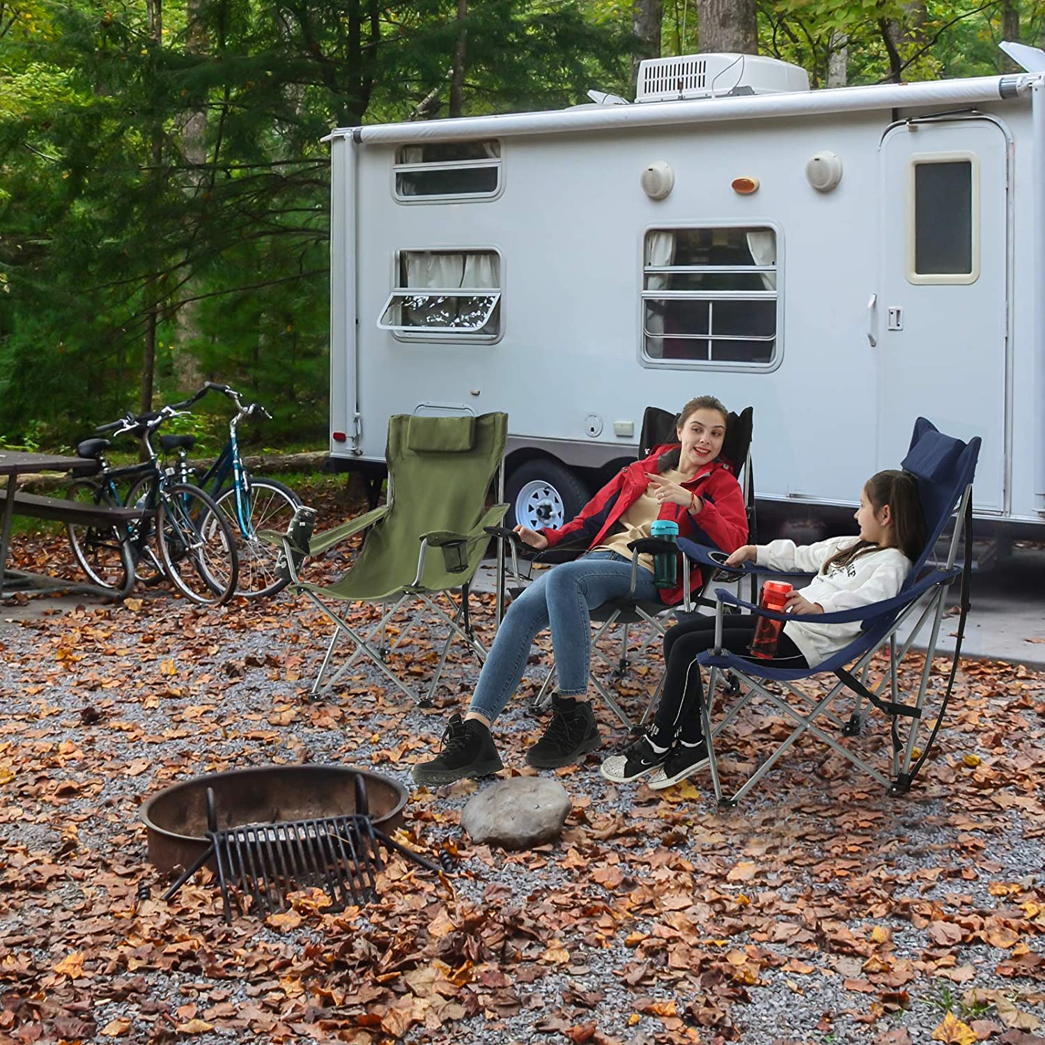 Campingstoler med armlener sett med 2 stk. - Bilde 3