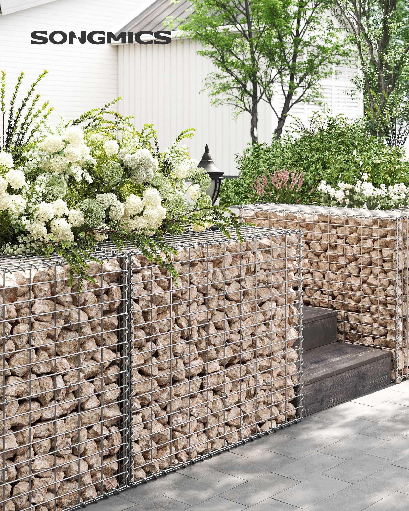 Steingabion laget av metallnett - Bilde 2