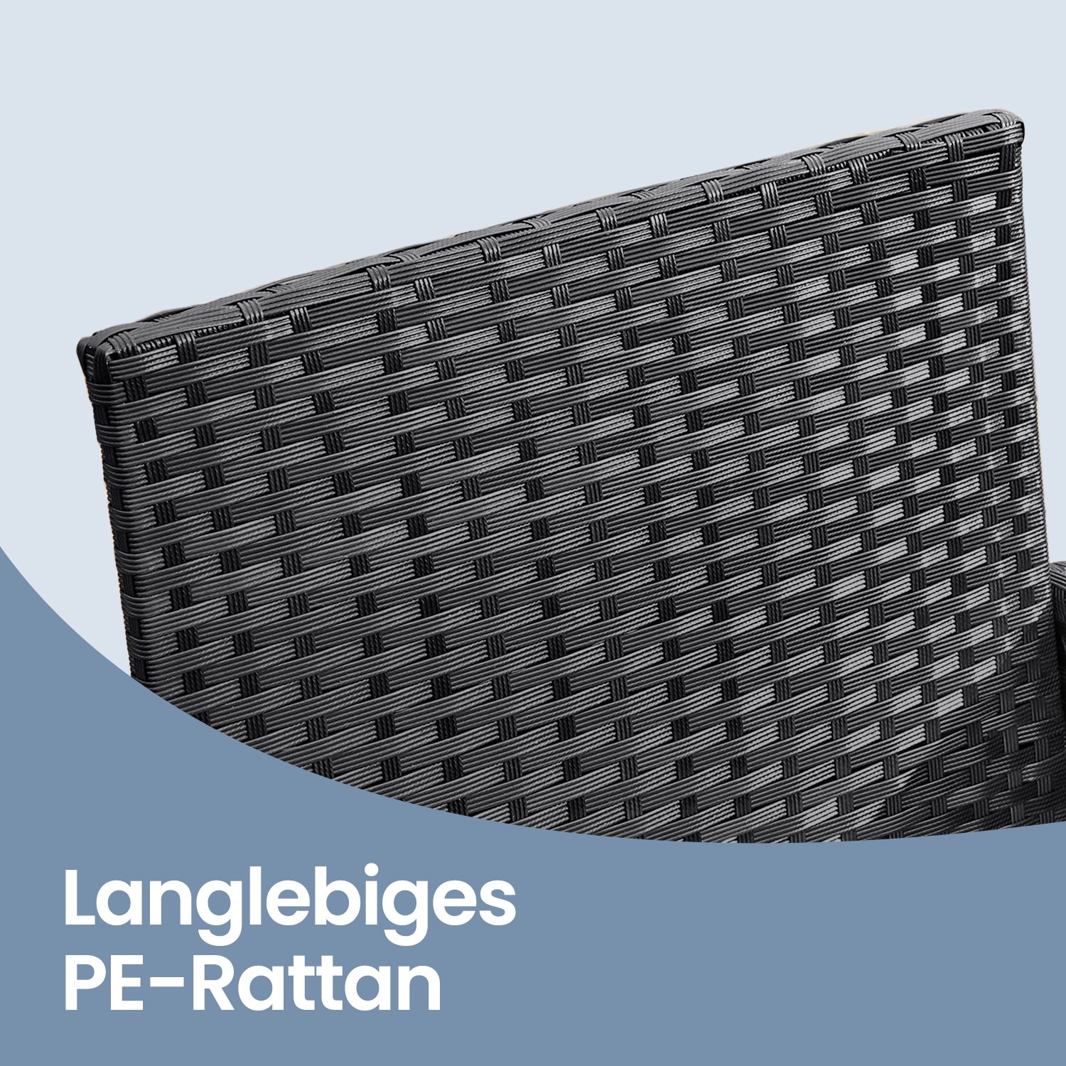 Altanmøbler, havemøbelsæt, fremstillet af PE-polyrattan - Billede 3