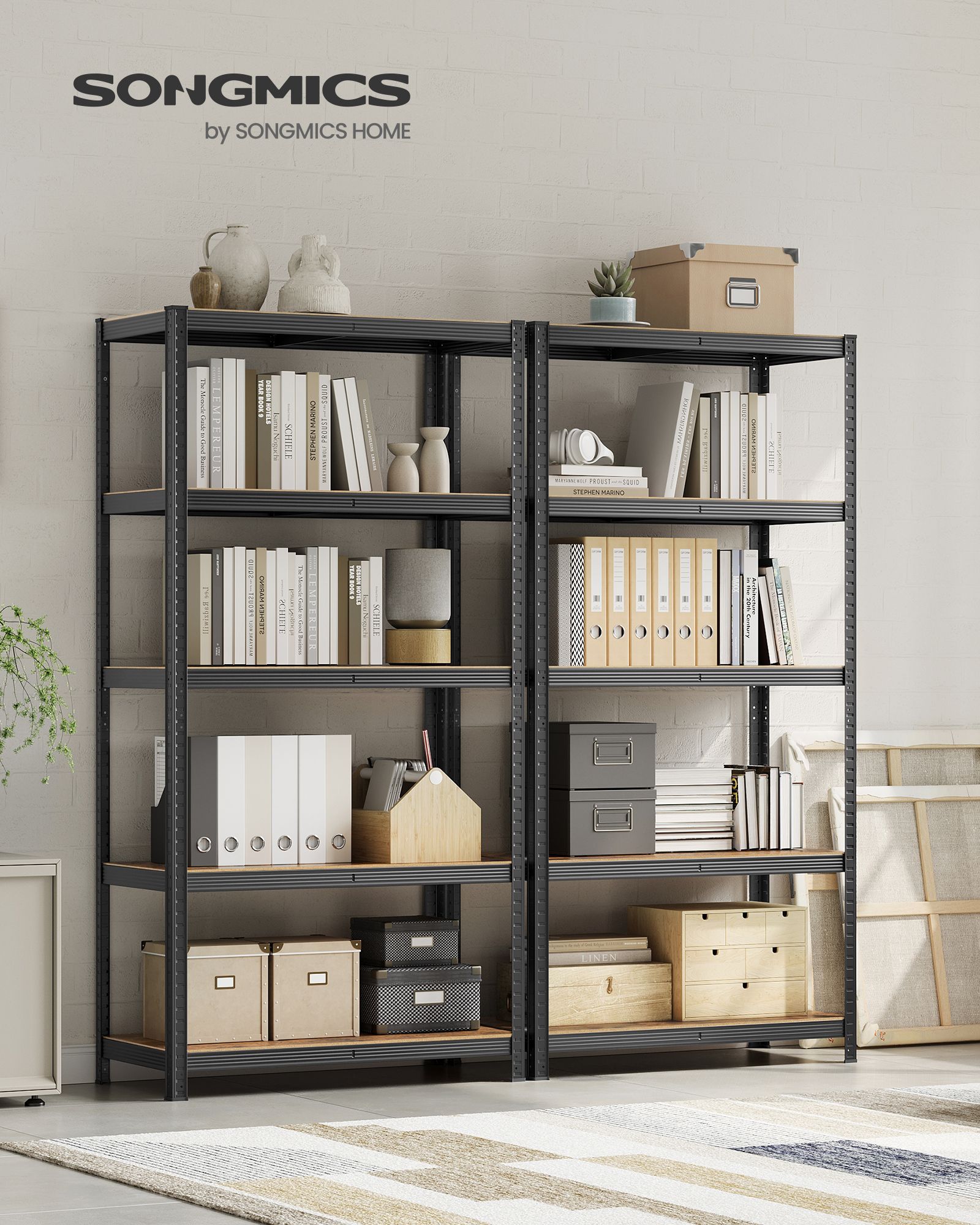 Set of 2 standing shelves 200 cm high - Image 2