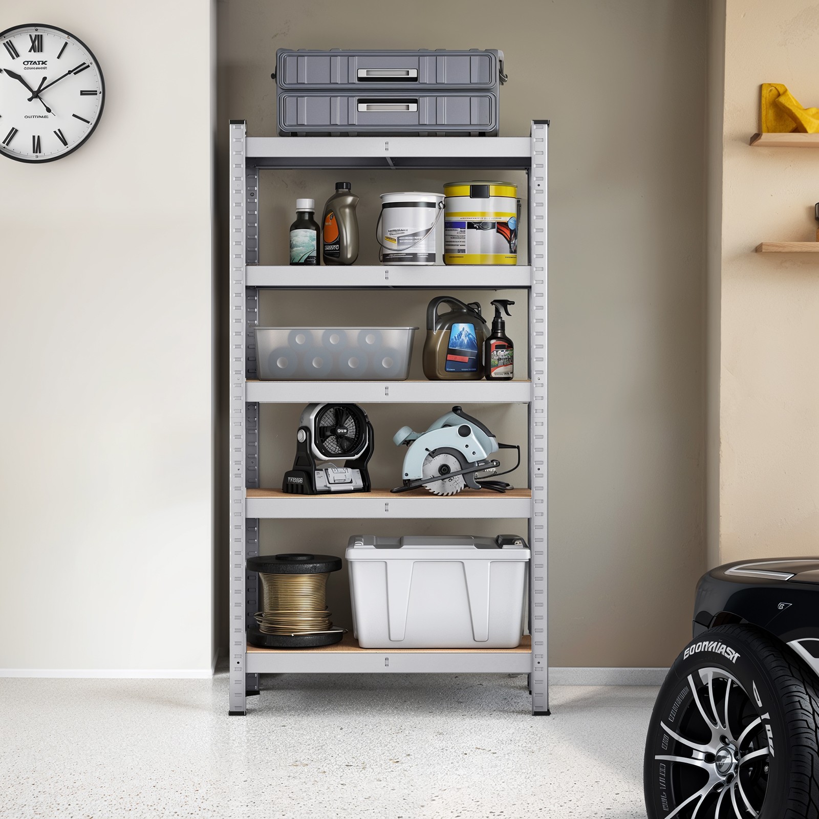 Heavy-duty shelving, cellar shelving, storage shelving, 30 x 75 x 150 cm