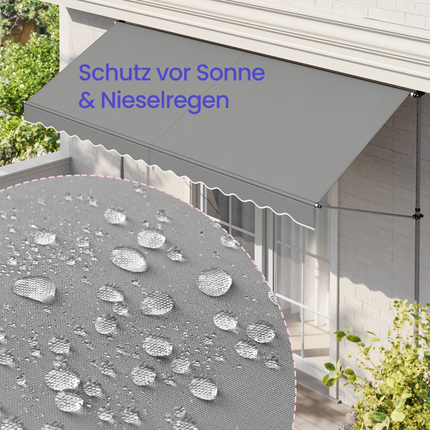 Clamp awning, balcony awning, height-adjustable - Image 4