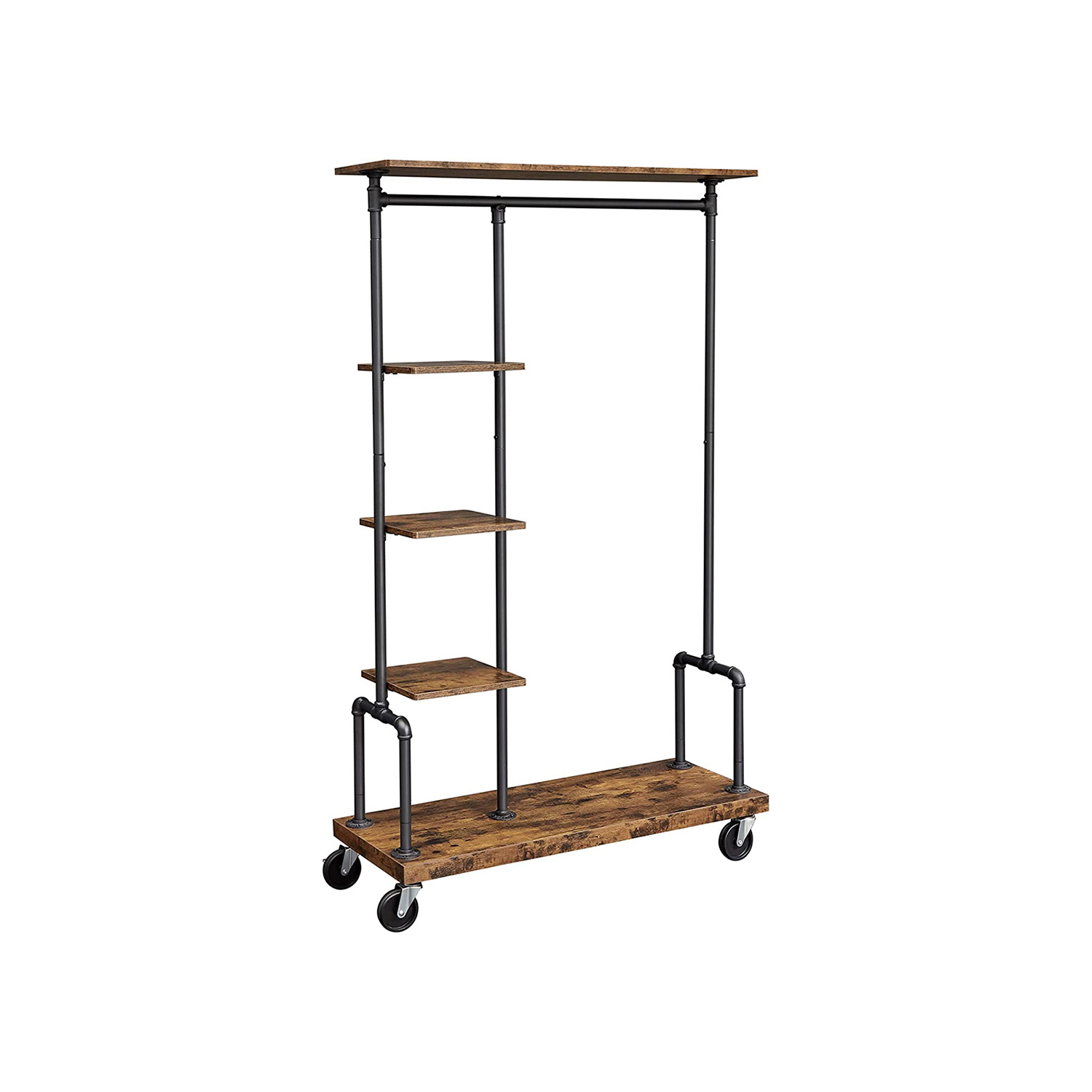 Wardrobe with mesh shelves Industrial style