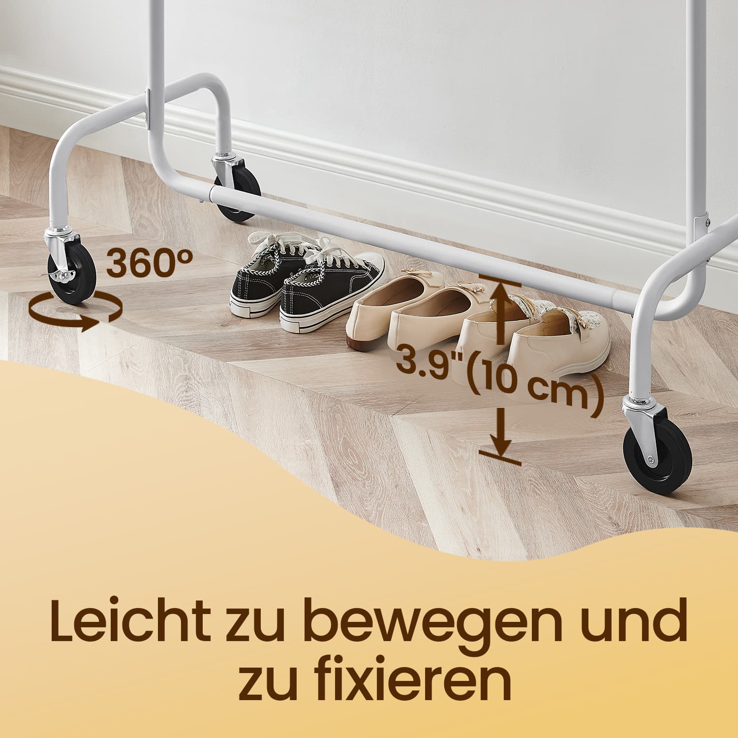 Coat rack on castors, coat rack, extendable clothes rail - Image 4