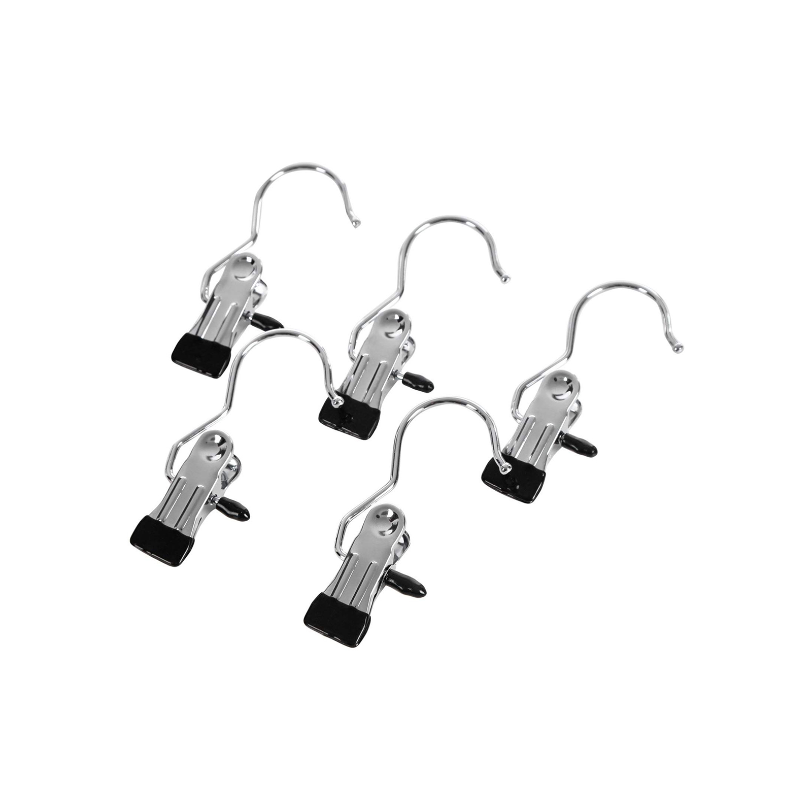 Metal Hangers, 50-Pack Clip Hangers, Heavy-Duty, Rust-Resistant, for Shoes, Boots, Towels, Socks, Silver