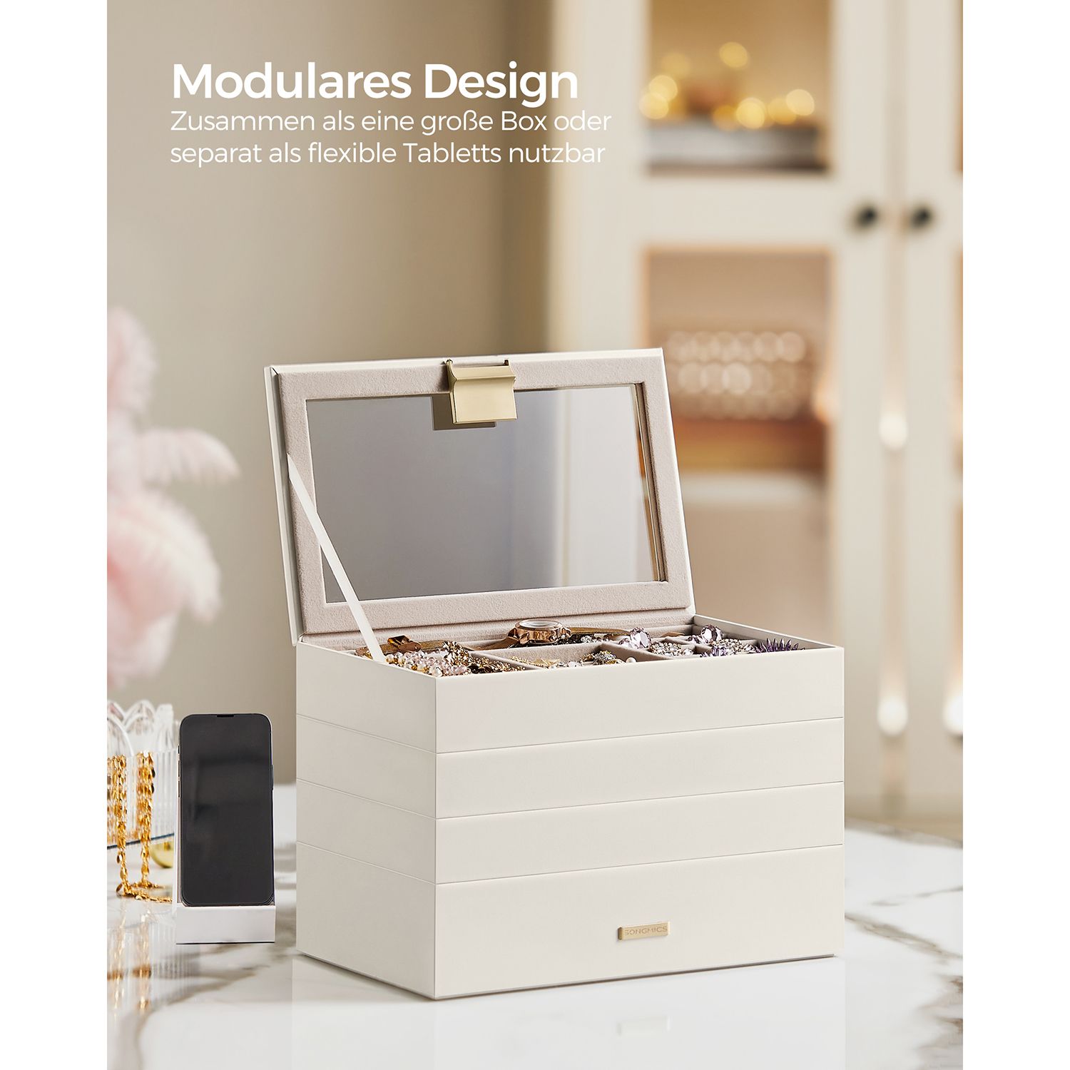 Stackable jewellery box 4 levels - Image 2