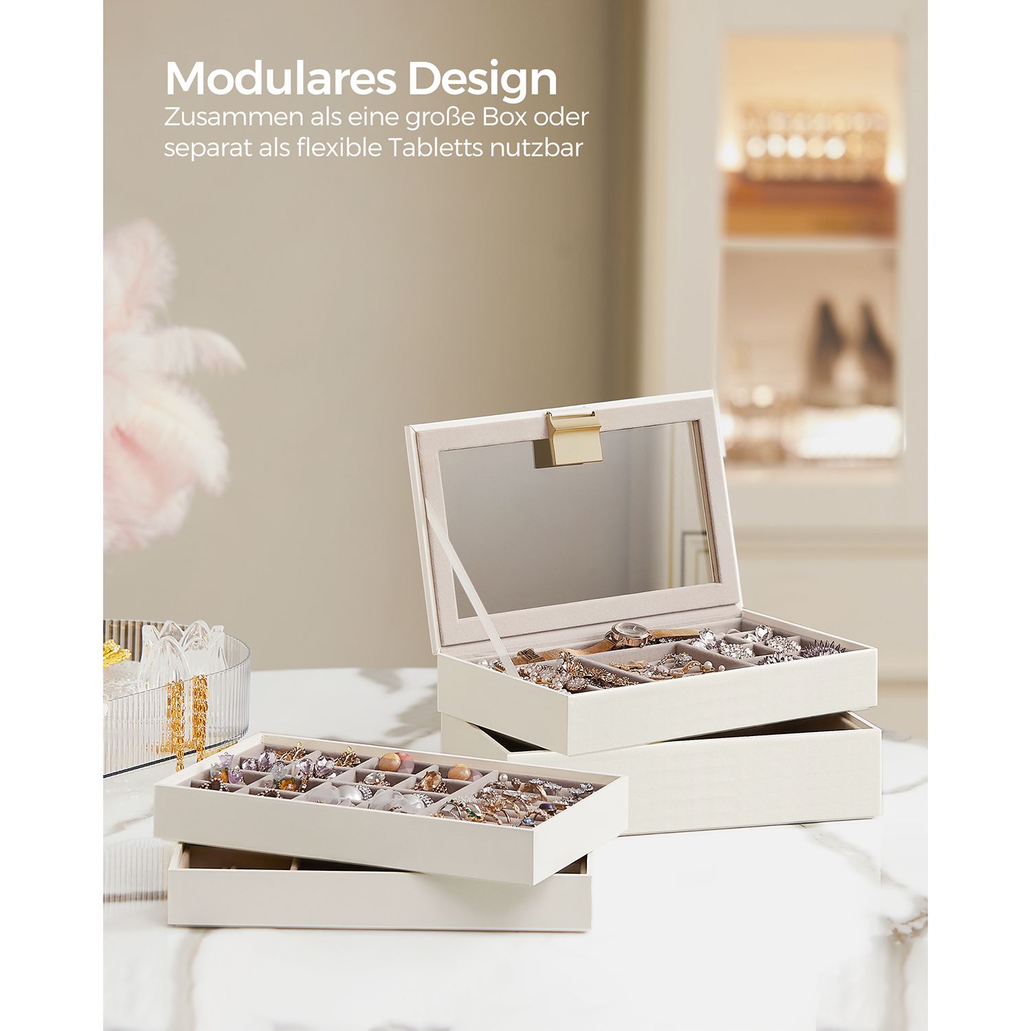 Stackable jewellery box 4 levels - Image 3