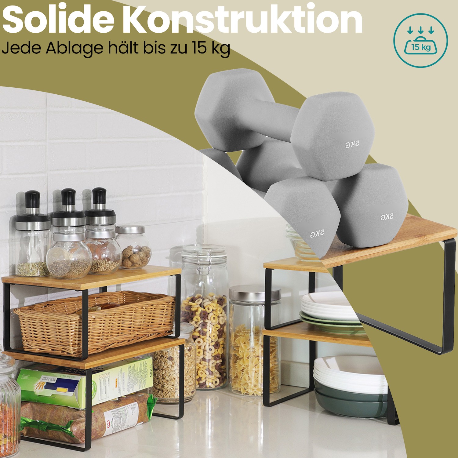 Krydderhylle, sett med 4, kjøkkenhylle - Bilde 4