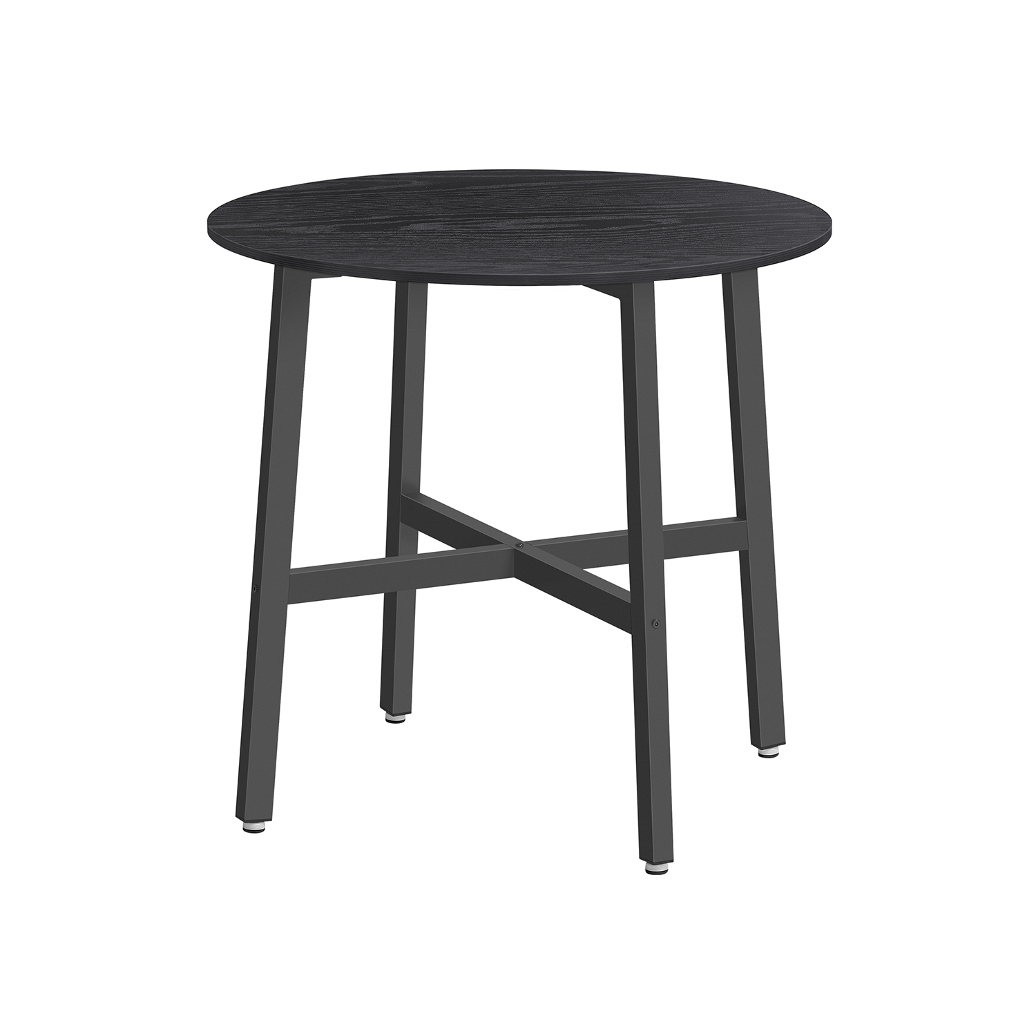 Round dining table small ebony-black-ink-black