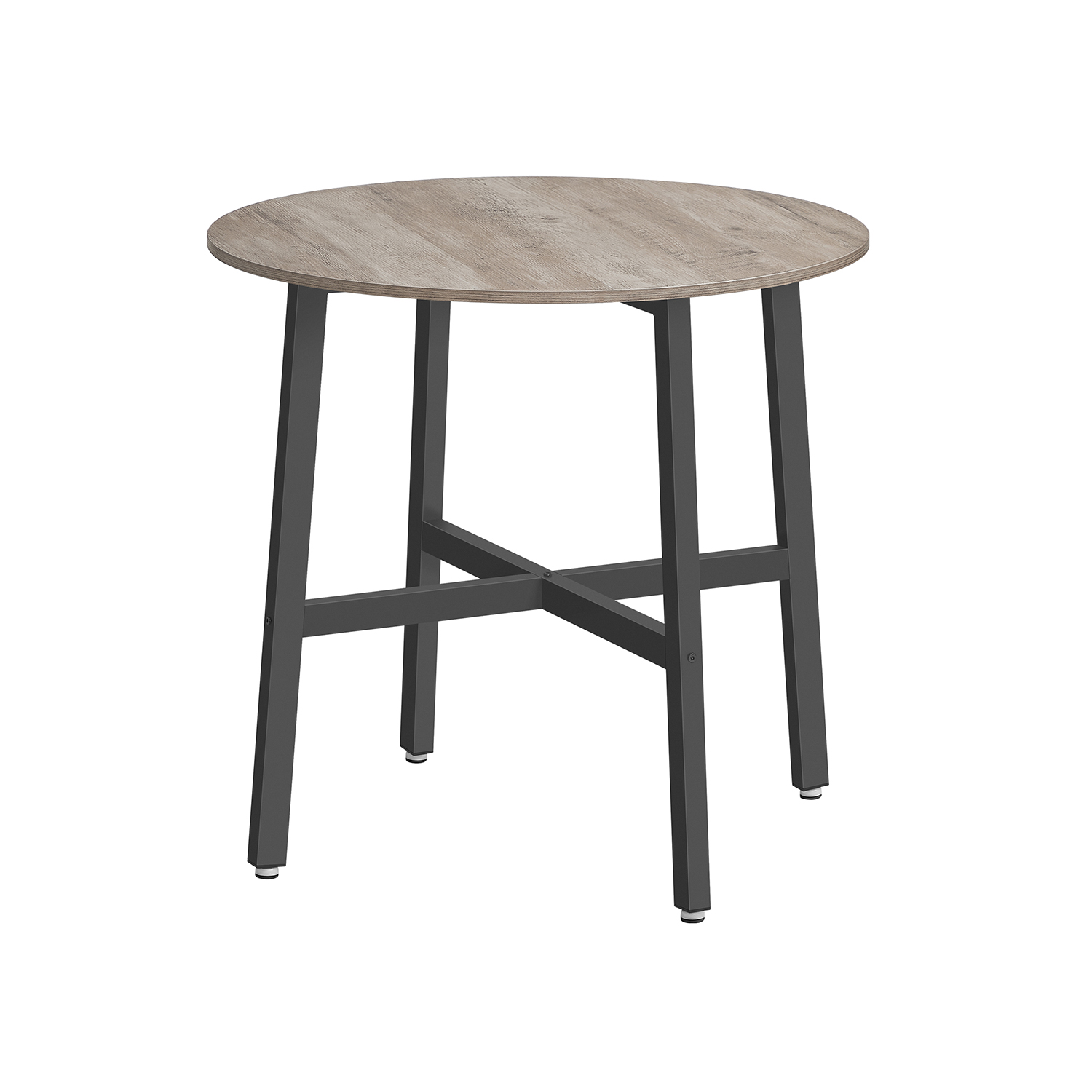 Round dining table small greige mottled ink black