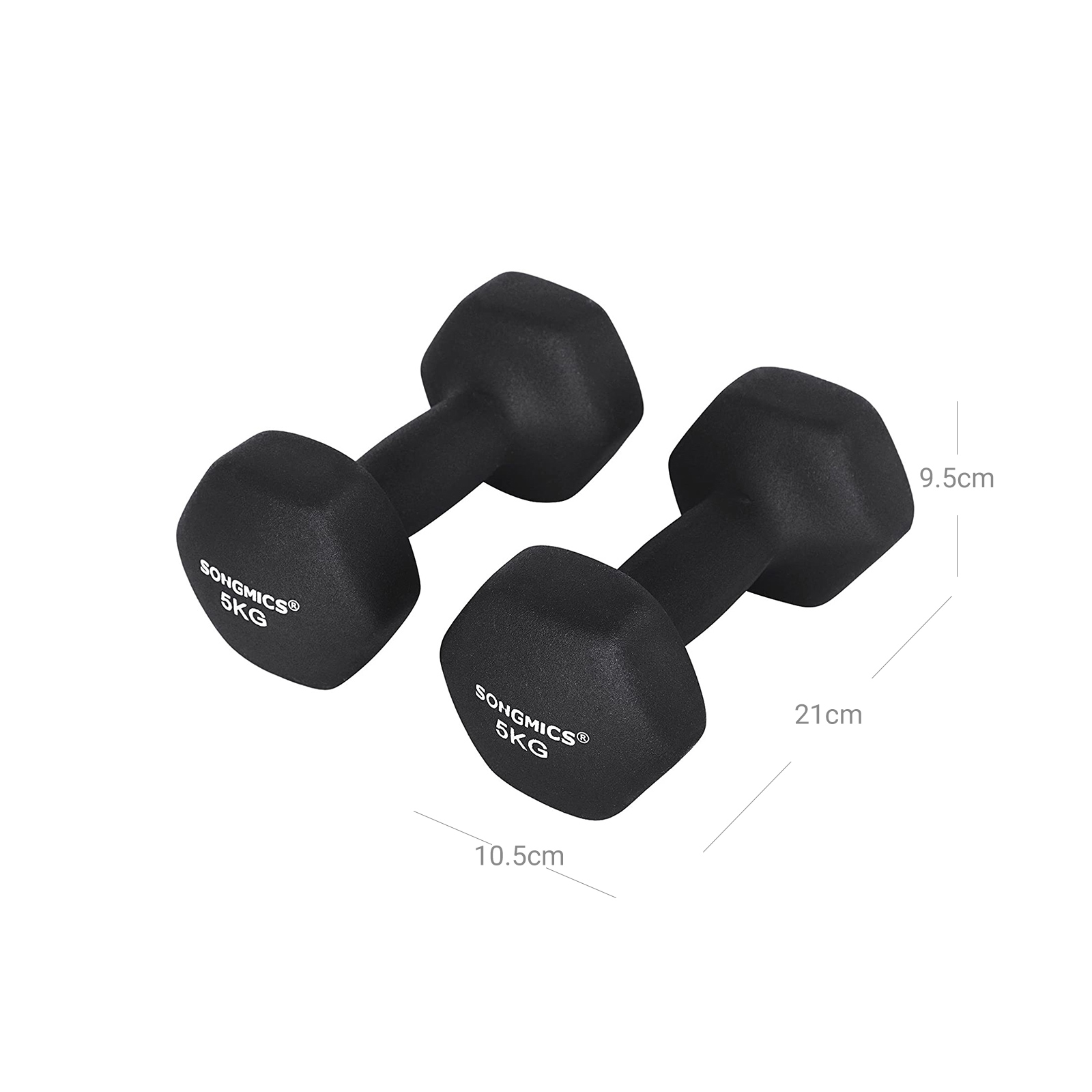 Håndvægte med mat belægning - Billede 6