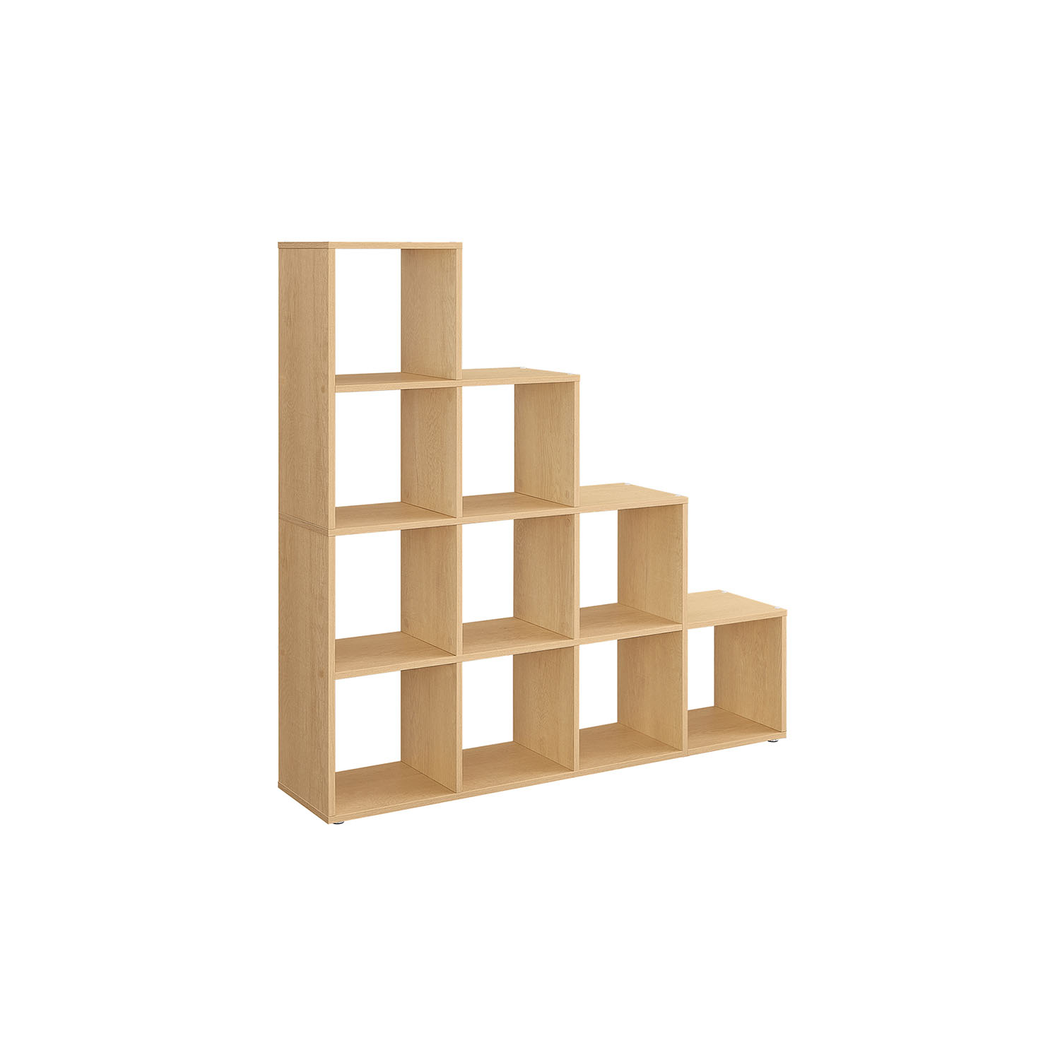 Bokhylla med 10 fack 29 x 129,5 x 129,5 cm ek beige