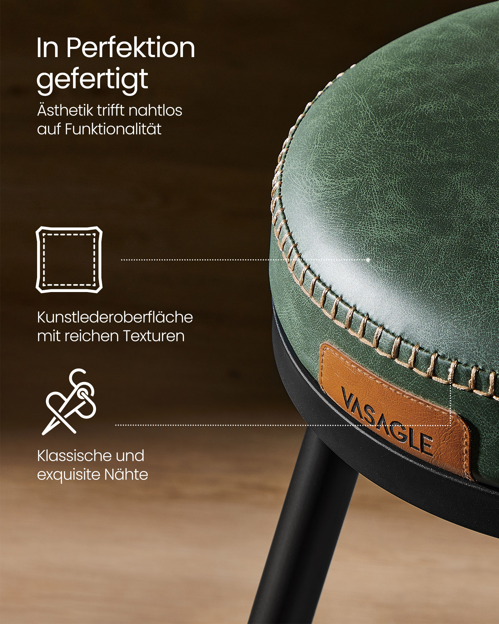 EKHO Collection - Barstol set om 2 med ryggstöd - Bild 6