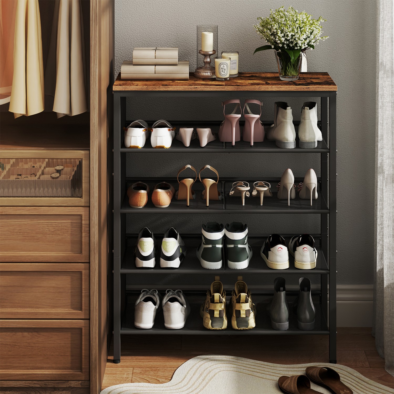 Shoe rack, shoe shelf, 5 levels - Image 2