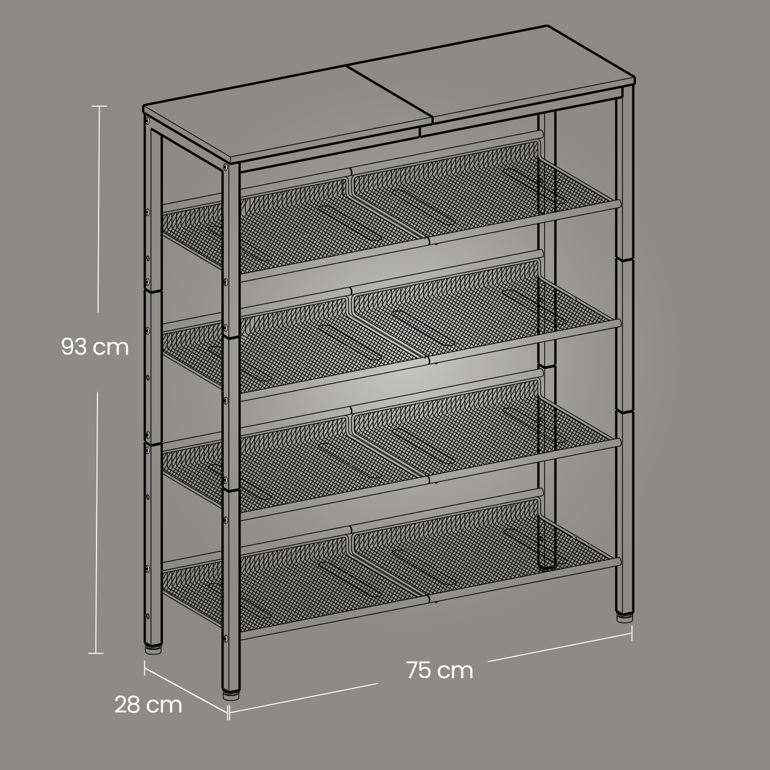 Shoe rack, shoe shelf, 5 levels - Image 5