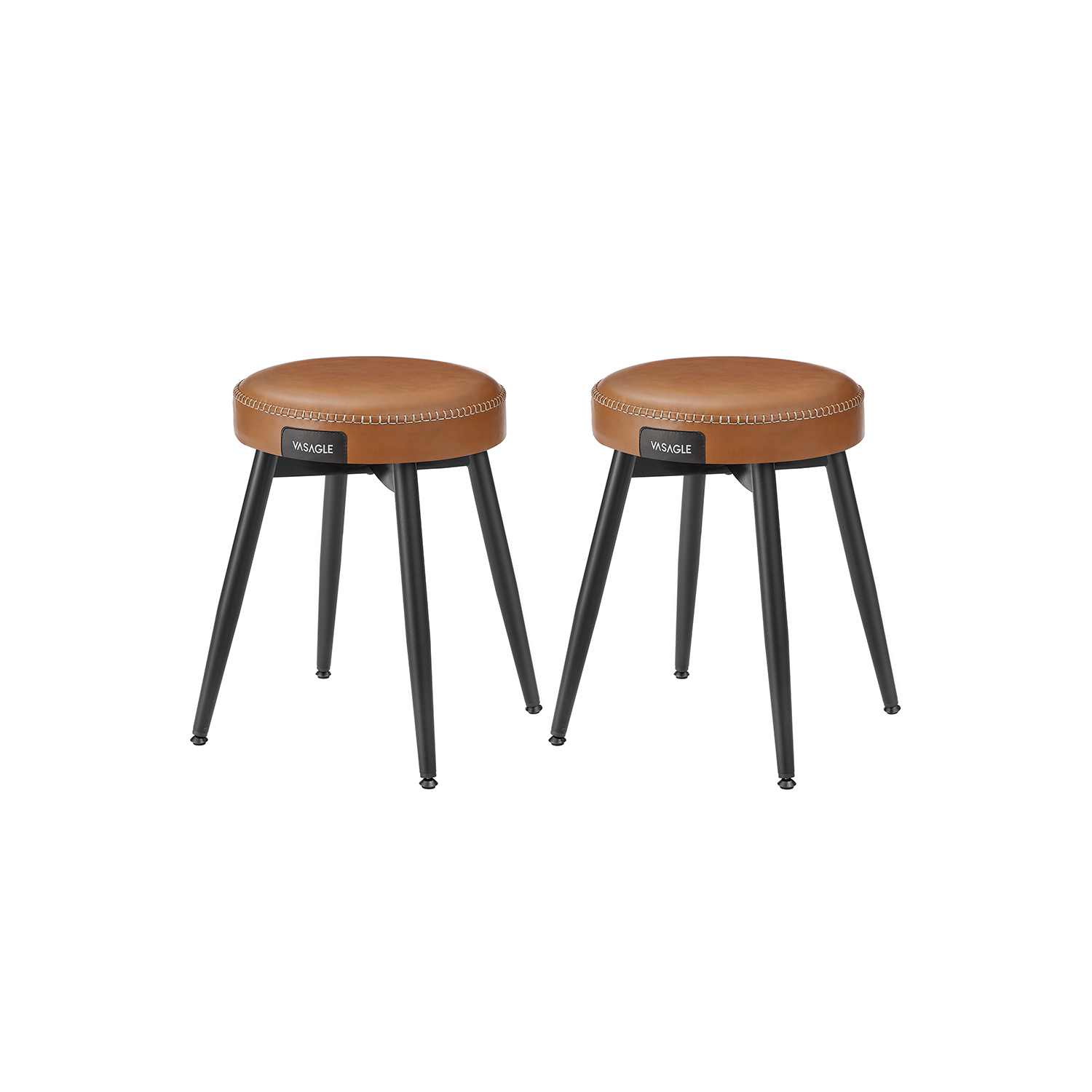 Set of 2 EKHO Collection - Dining chairs caramel brown