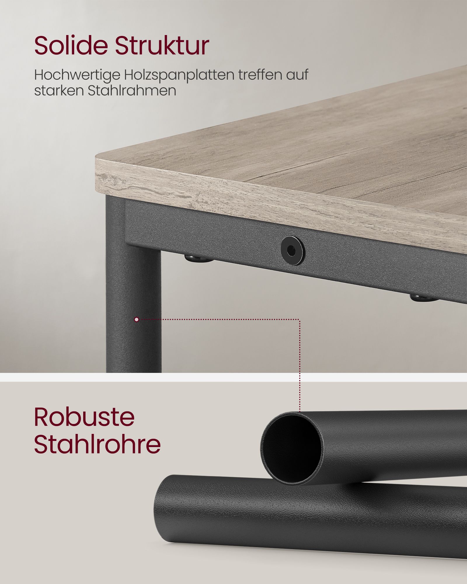 Slankt sidebord med strømuttak, 3-lags nattbord, sofagruppe, for små rom, magasinholder, stue, soverom, kontor, Heather Greige og Ink Black LET335K05 - Bilde 5