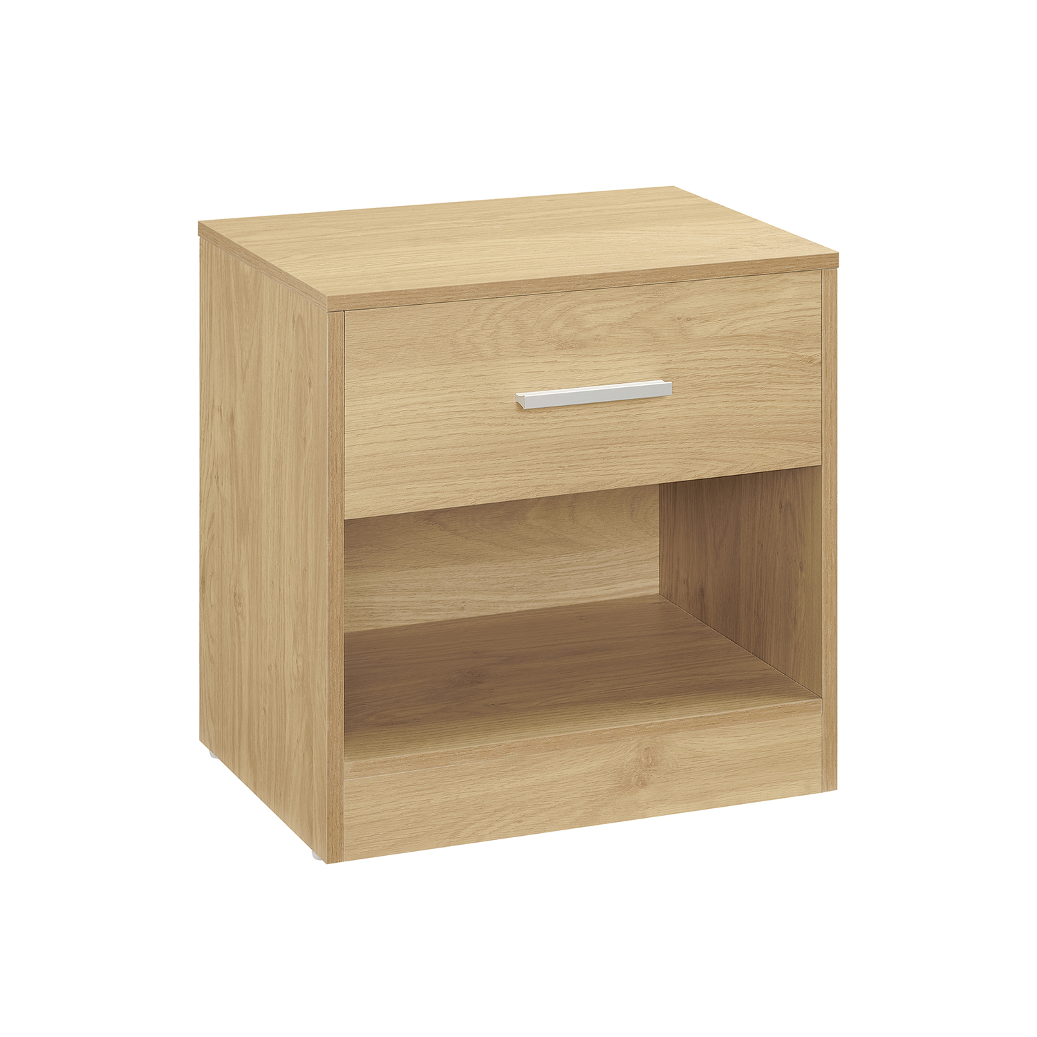 Side table with drawer open compartment straw yellow