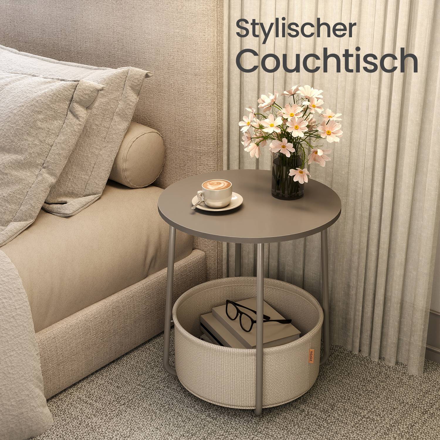 Side table round, small table, coffee table small - Image 2