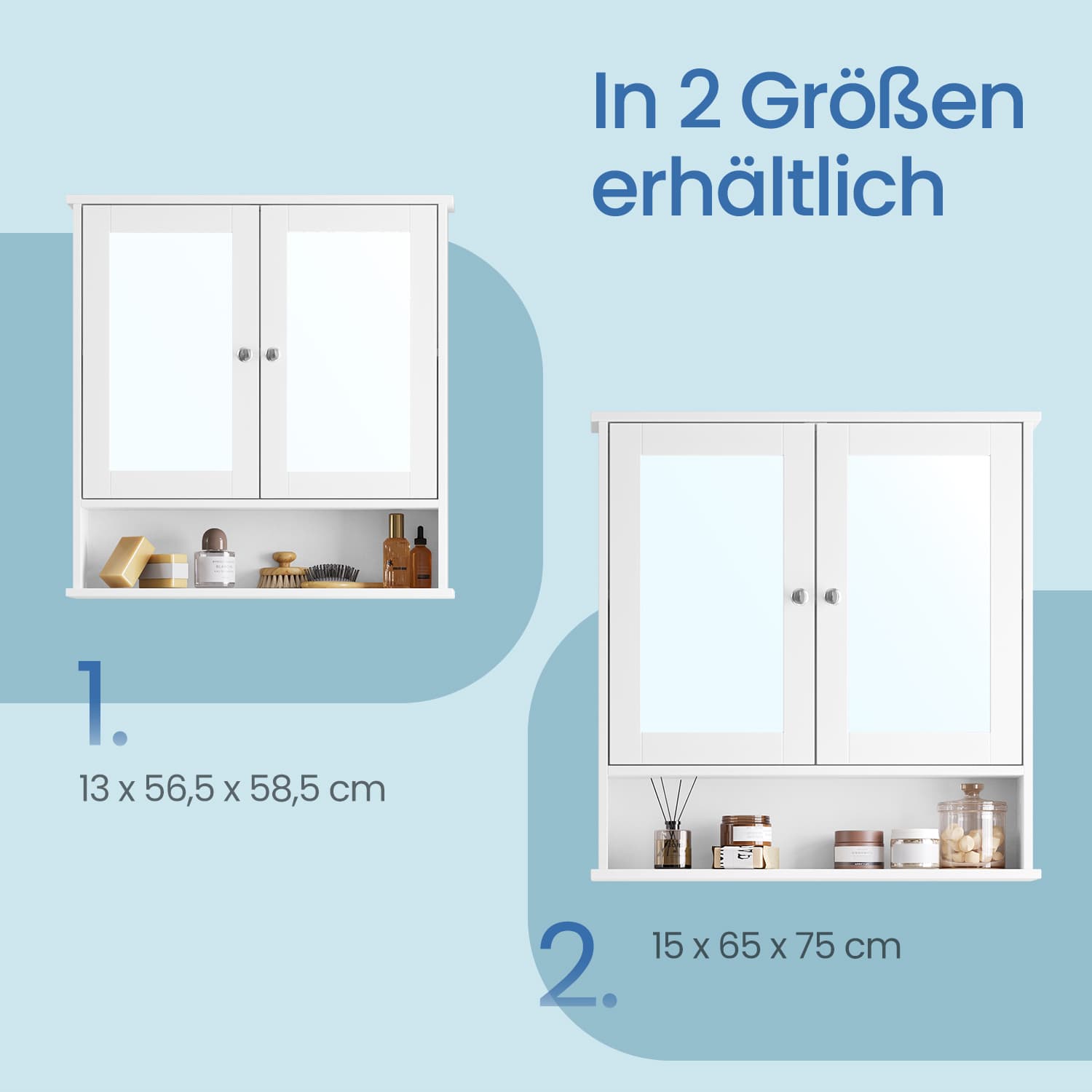 Mirror cabinet, bathroom cabinet, wall cabinet, - Image 5