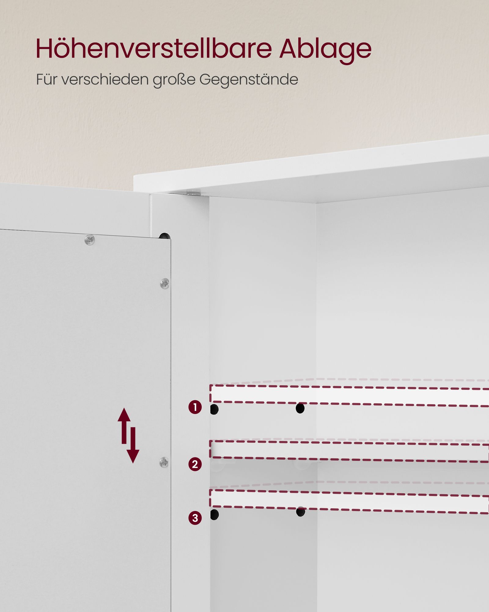 Mirror cabinet with open compartment wall-mounted white - Image 3