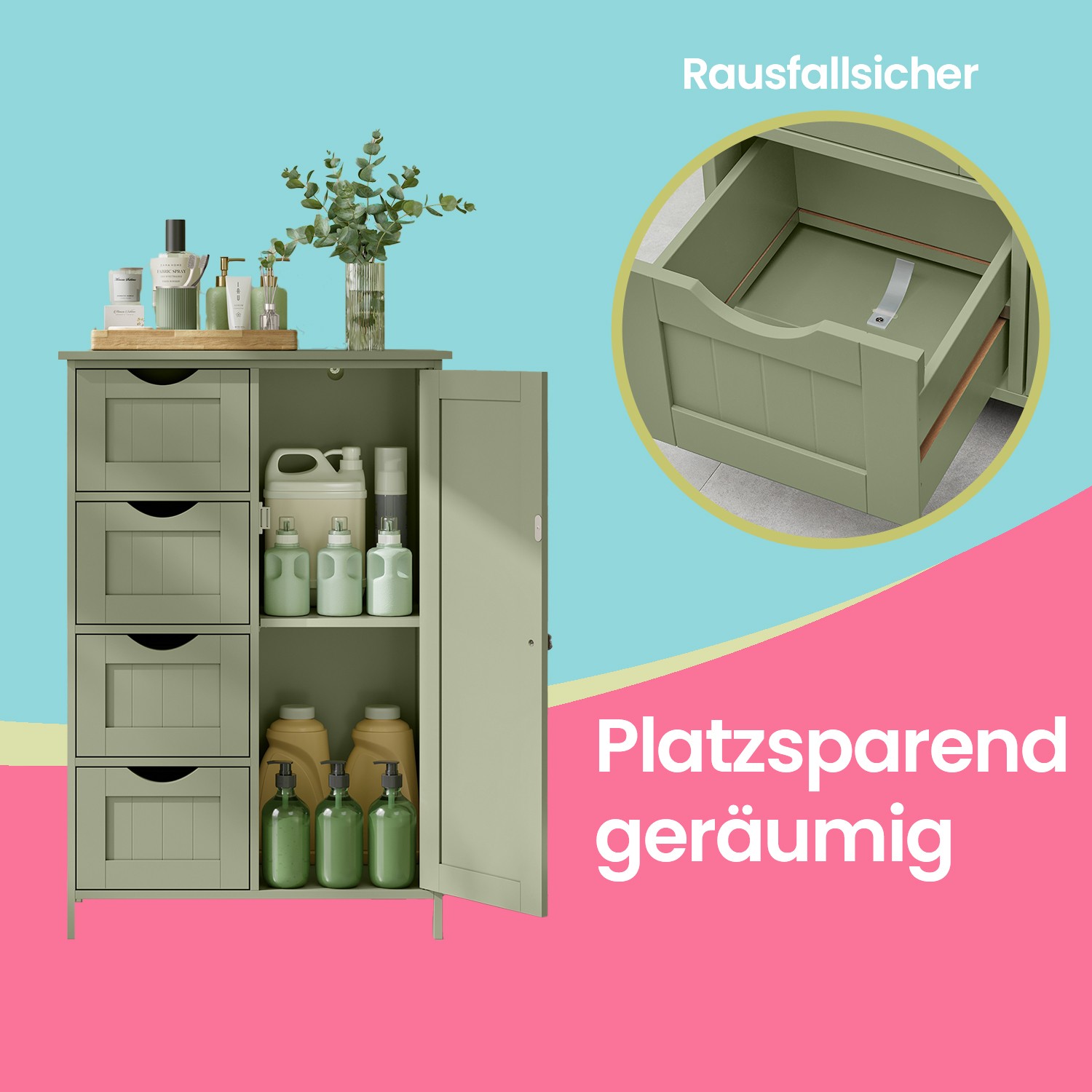 Bathroom cabinet, narrow bathroom cabinet, side cabinet - Image 3