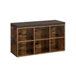 Shoe rack with seat 30 x 87 x 48 cm vintage brown-grey